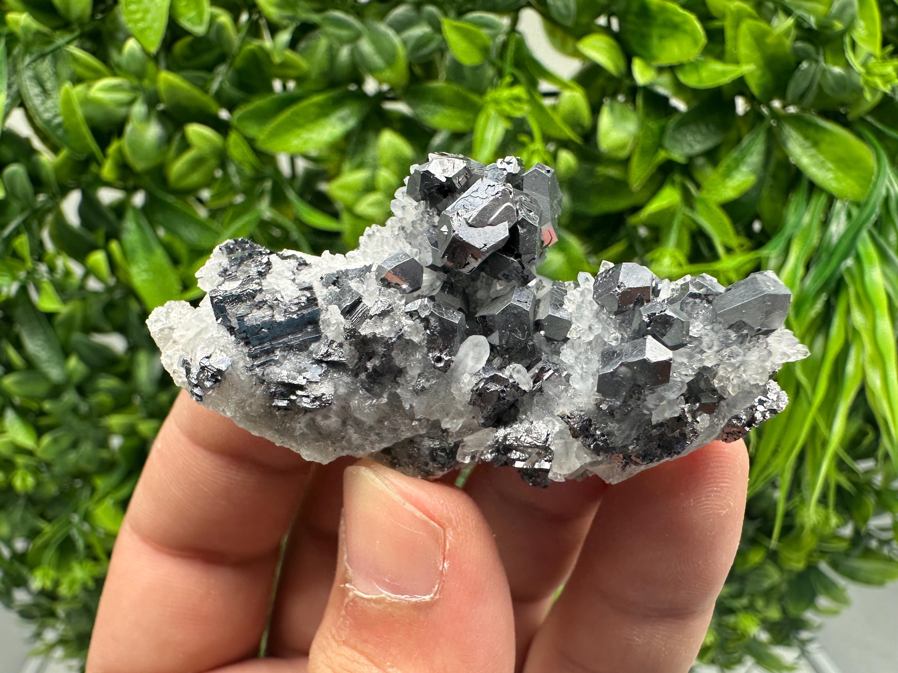 Galena on Chalcedony Mineral Specimen, Krushev dol Mine, Bulgaria