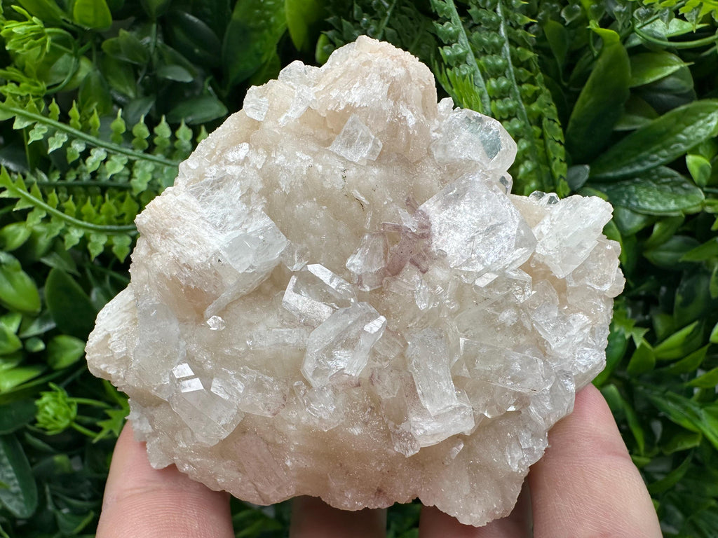 Apophyllite Stilbite on Chalcedony, India Mineral Specimen (9/7/6 cm)