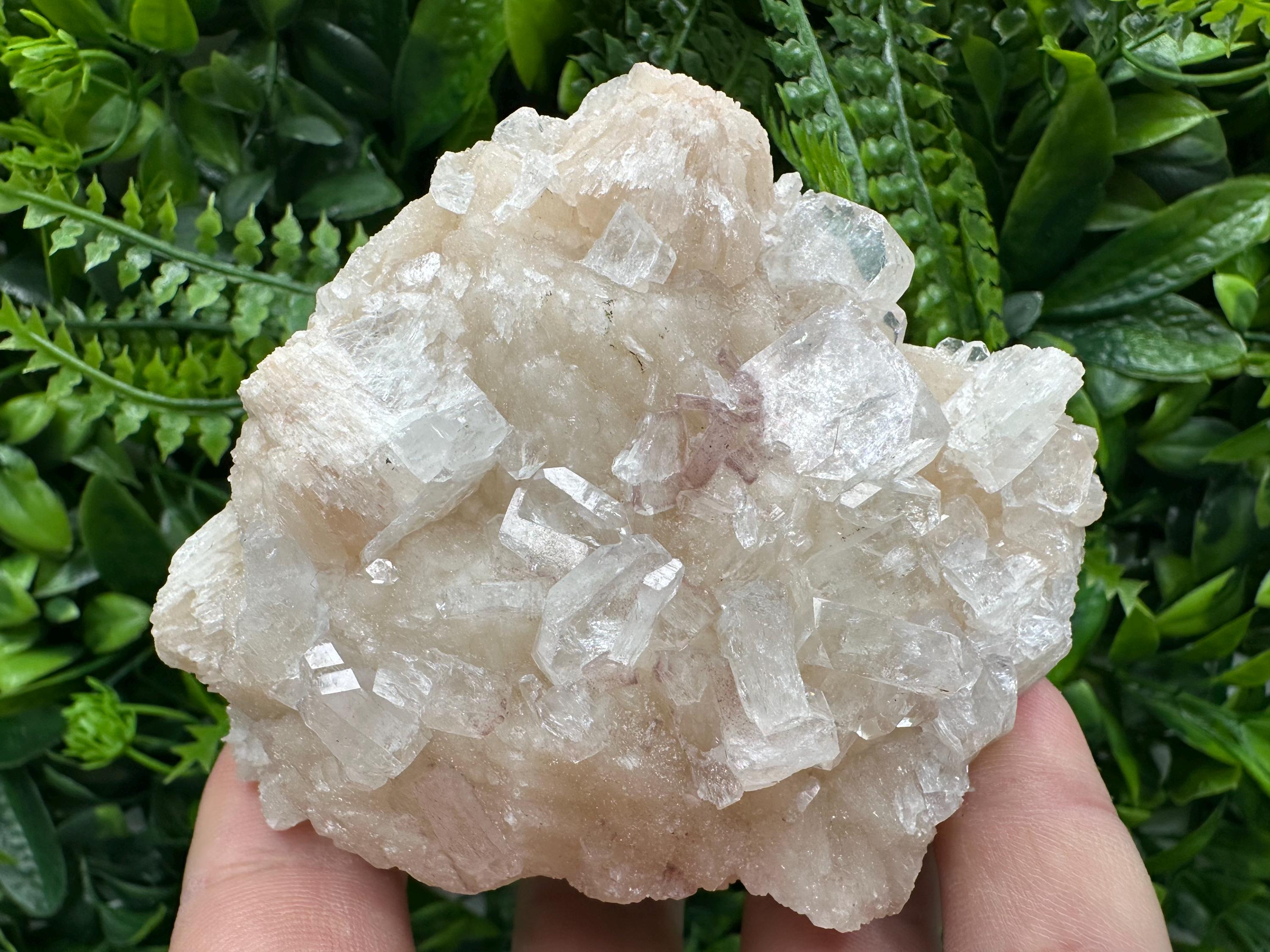 Apophyllite Stilbite on Chalcedony, India Mineral Specimen (9/7/6 cm)