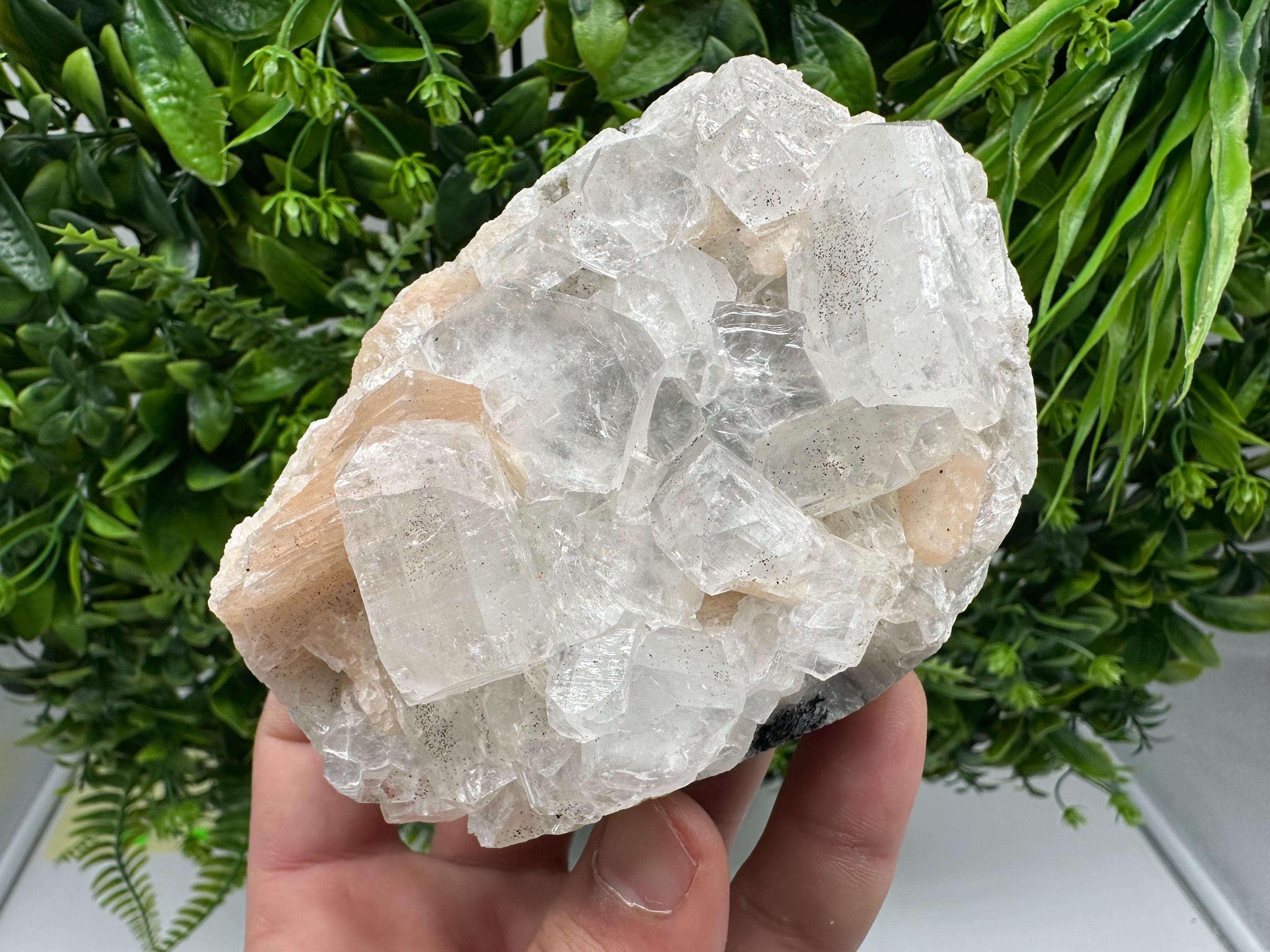 Apophyllite Stilbite on Chalcedony, Natural Mineral Specimen, India