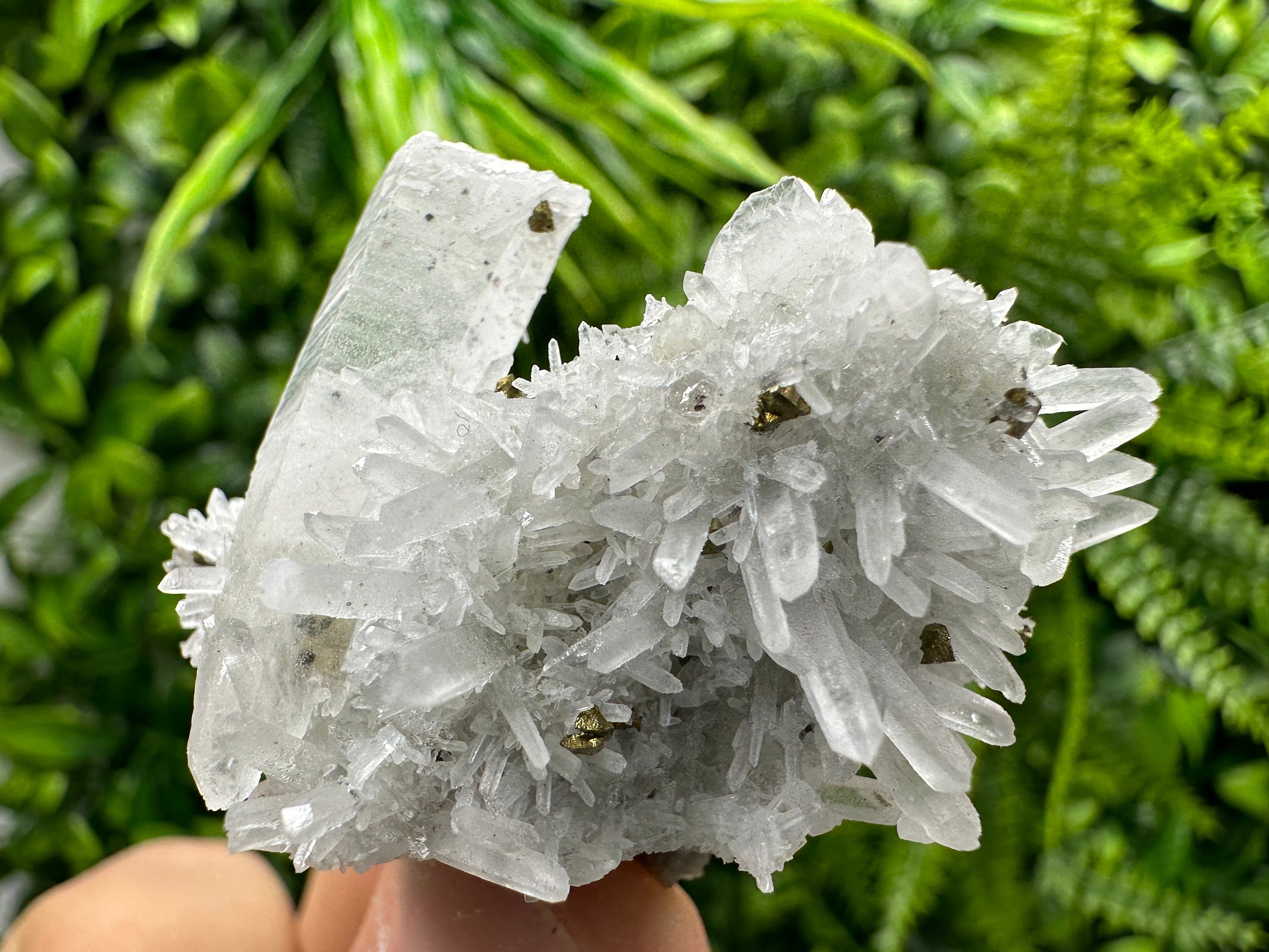 Quartz with Chalcopyrite Mineral Specimen, Crystal Home Decor
