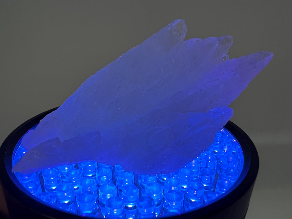Calcite on Green Quartz: Djurcovo Mine, Bulgaria - Healing Crystal