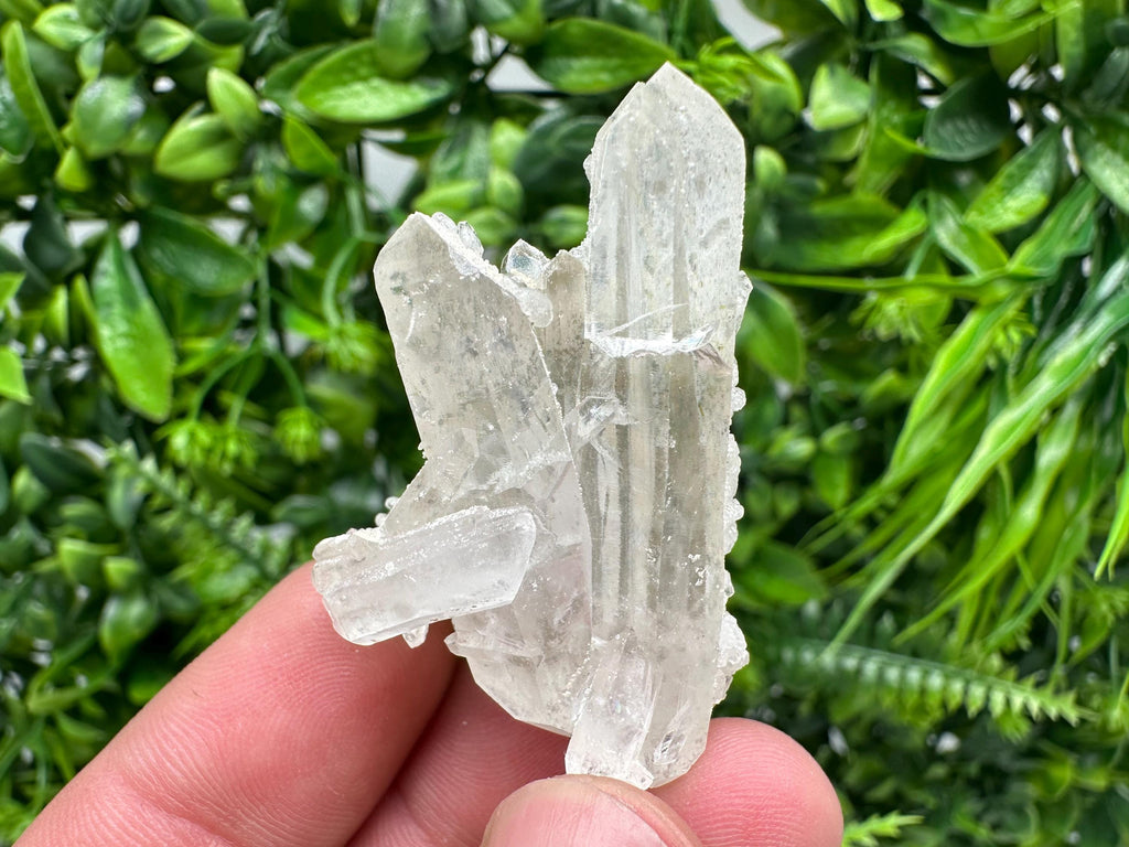 Calcite on Quartz Crystal: Borieva Mine, Bulgaria
