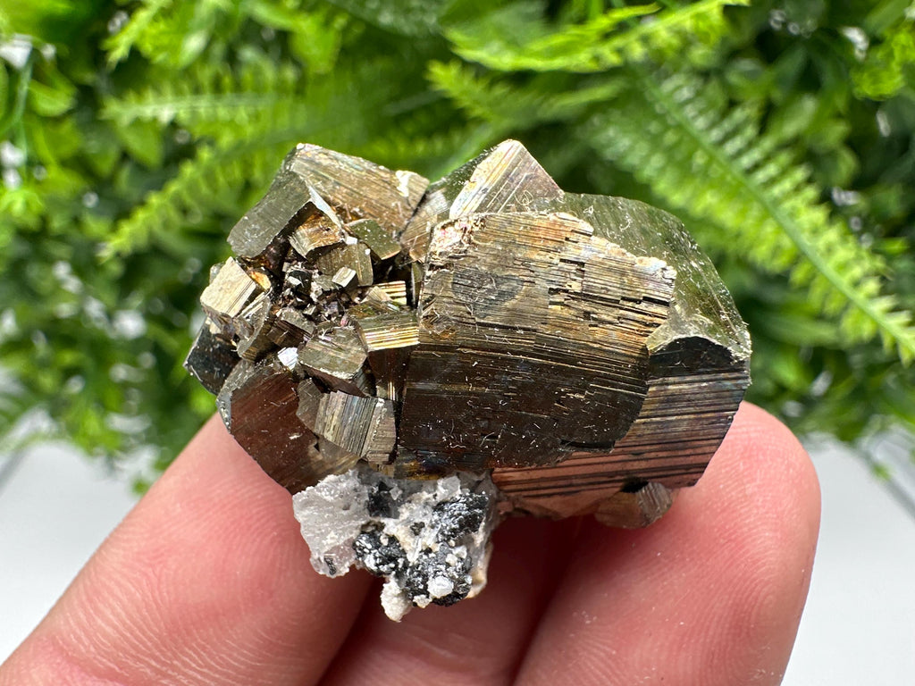 Wonderful Rainbow Pyrite whit Calcite,natural minerals souvenir Crystal,collection stone,rare minerals,home decor,Borieva Bulgaria