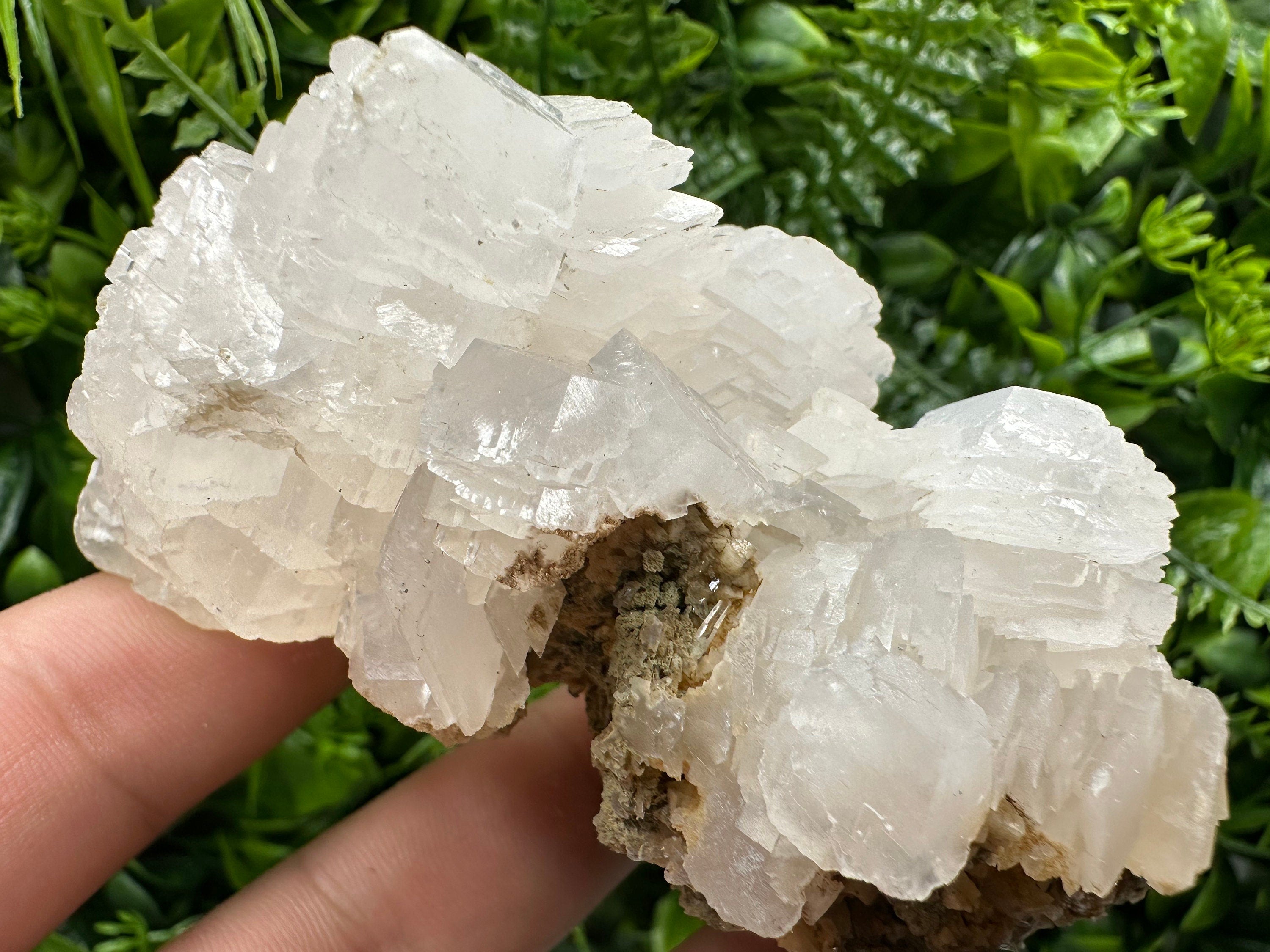 Fluorescent Mangano Calcite with Quartz, Rhodopes Bulgaria