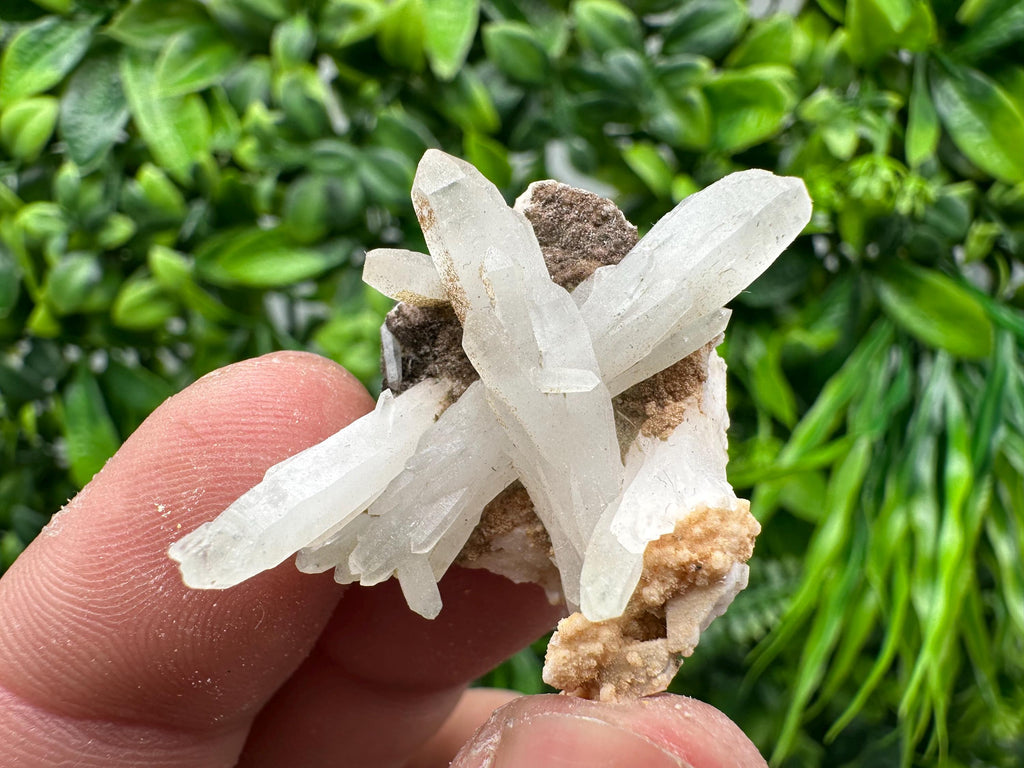 Quartz on Rhodochrosite Matrix, Madan Bulgaria Mineral Specimen