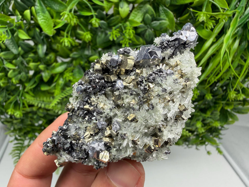 Pyrite Sphalerite Quartz  Mineral Specimen, Krushev dol Mine
