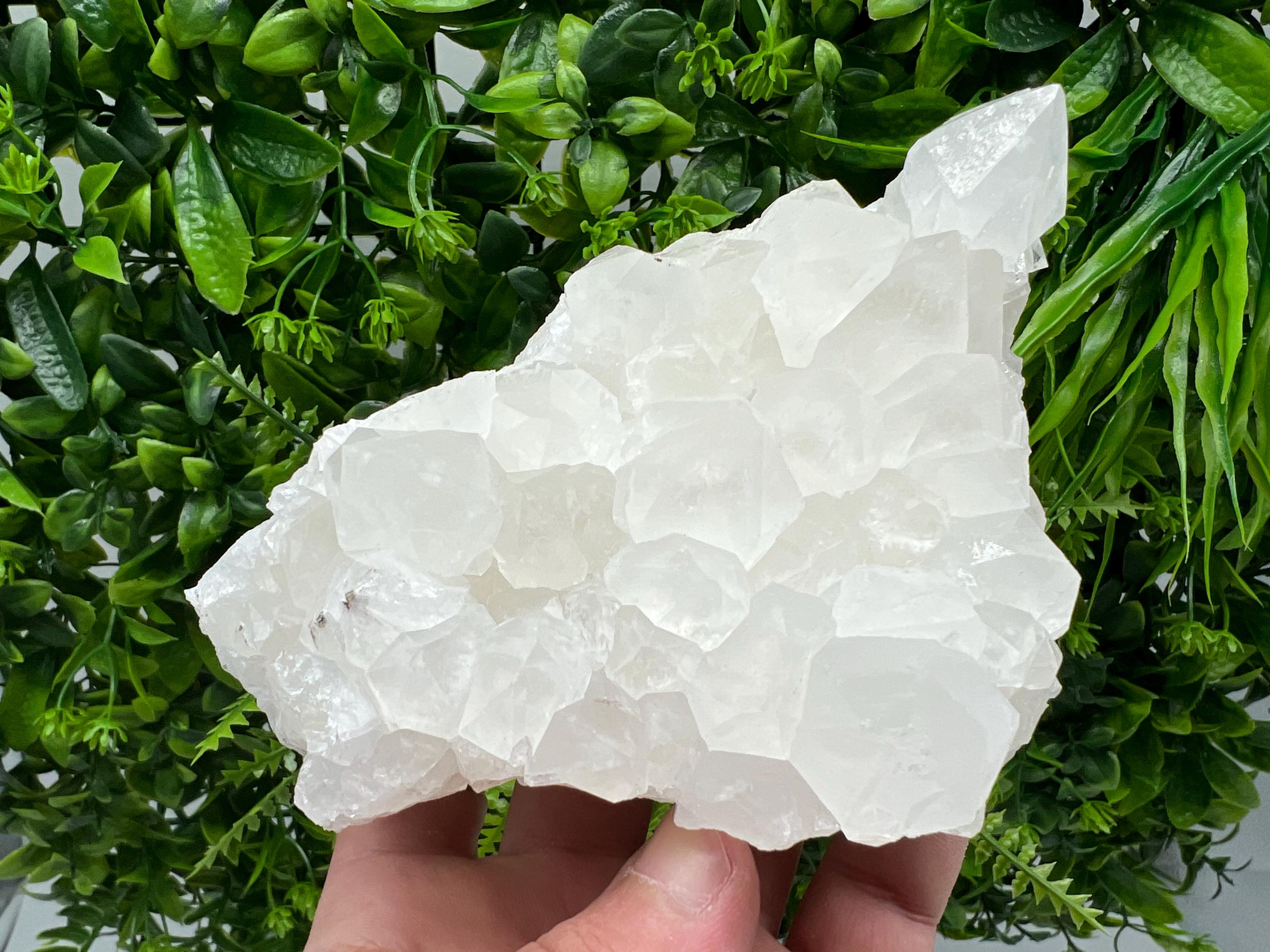 Transparent Chlorite Quartz Cluster, Madan Bulgaria Mineral Specimen