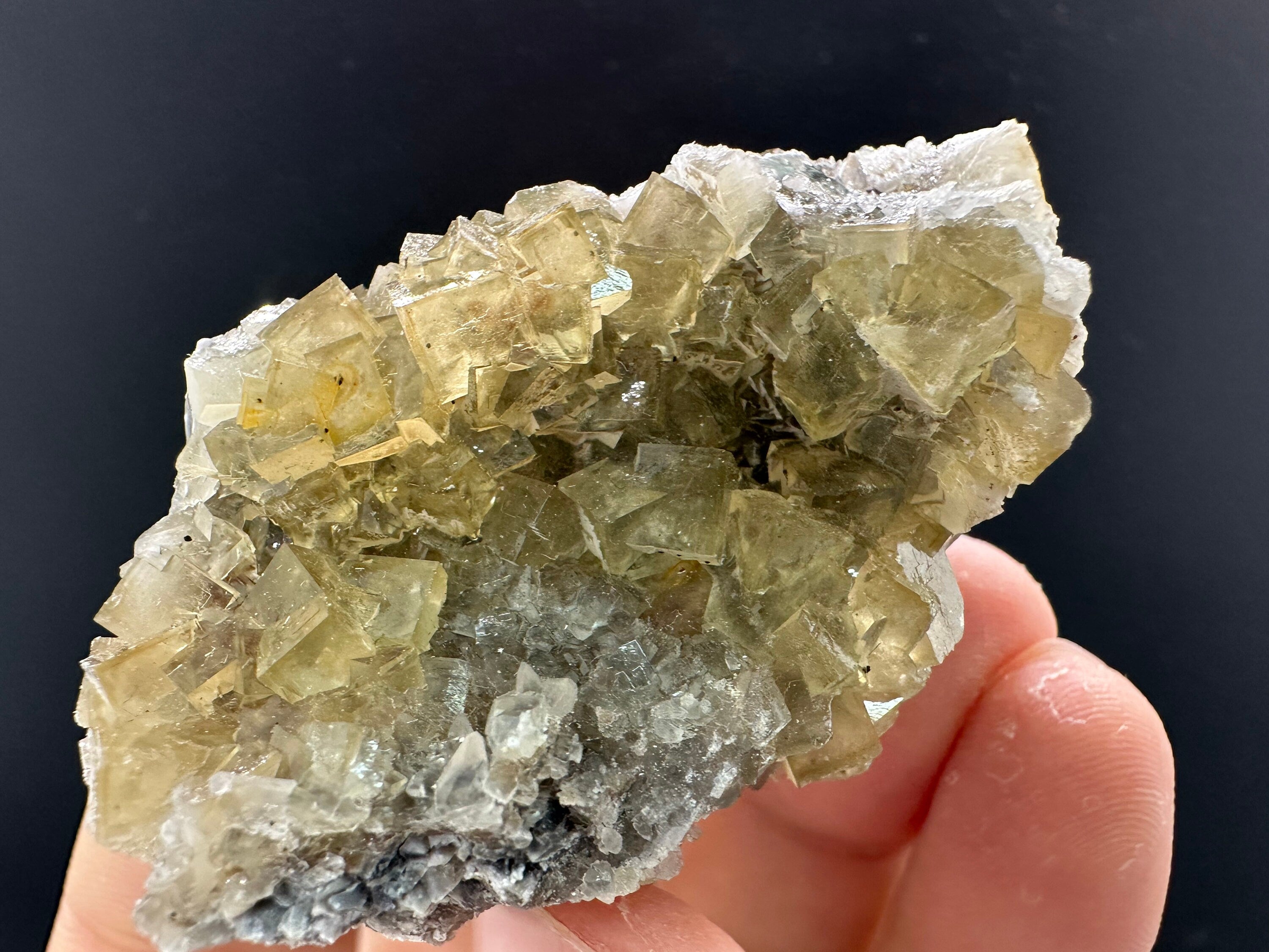 Yellow Fluorite Mineral Specimen from Spain