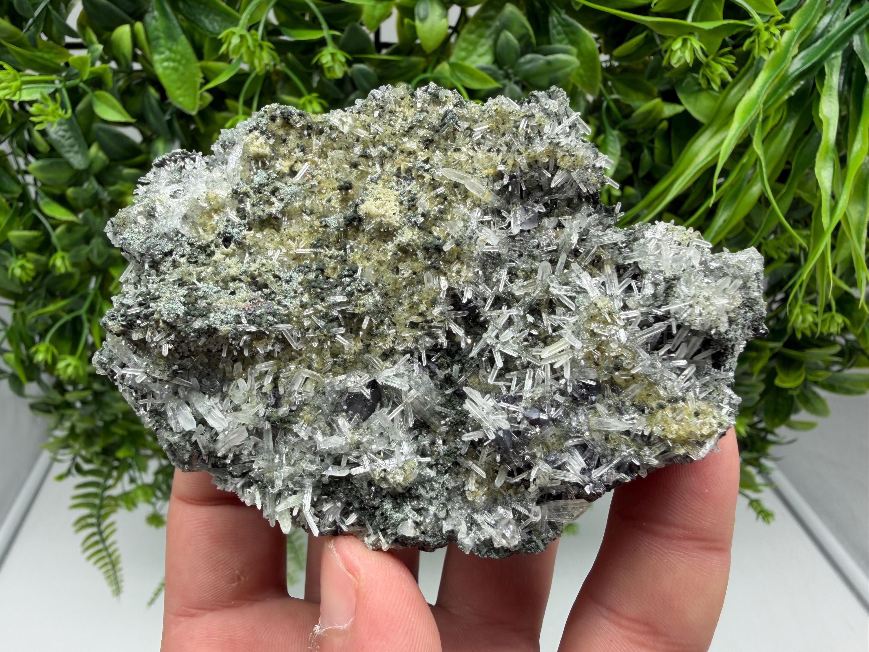 Quartz with Epidote on Matrix, Borieva Mine Bulgaria