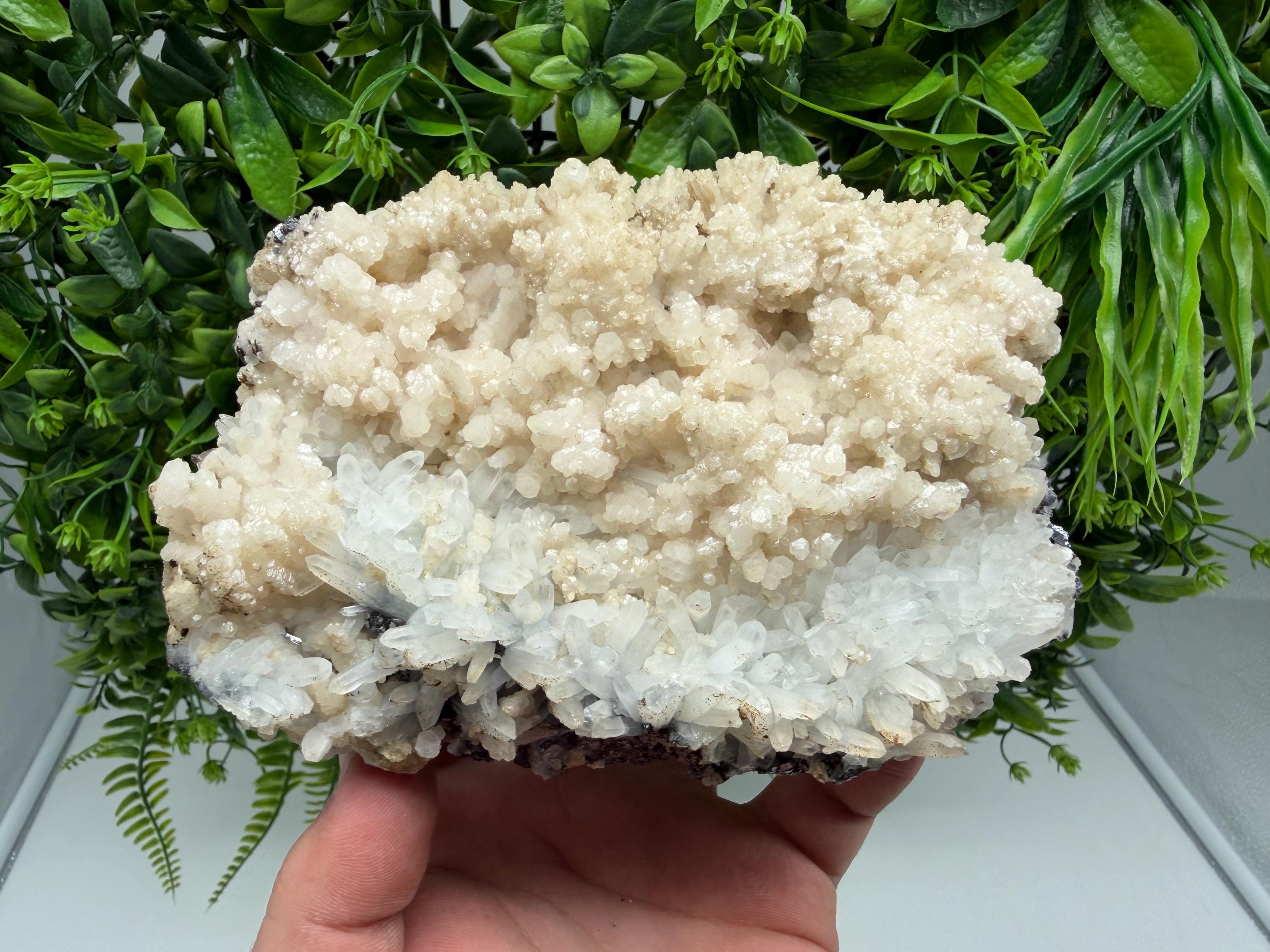 Milky Quartz Calcite Specimen, Borieva Mine Bulgaria, Home Decor Stone
