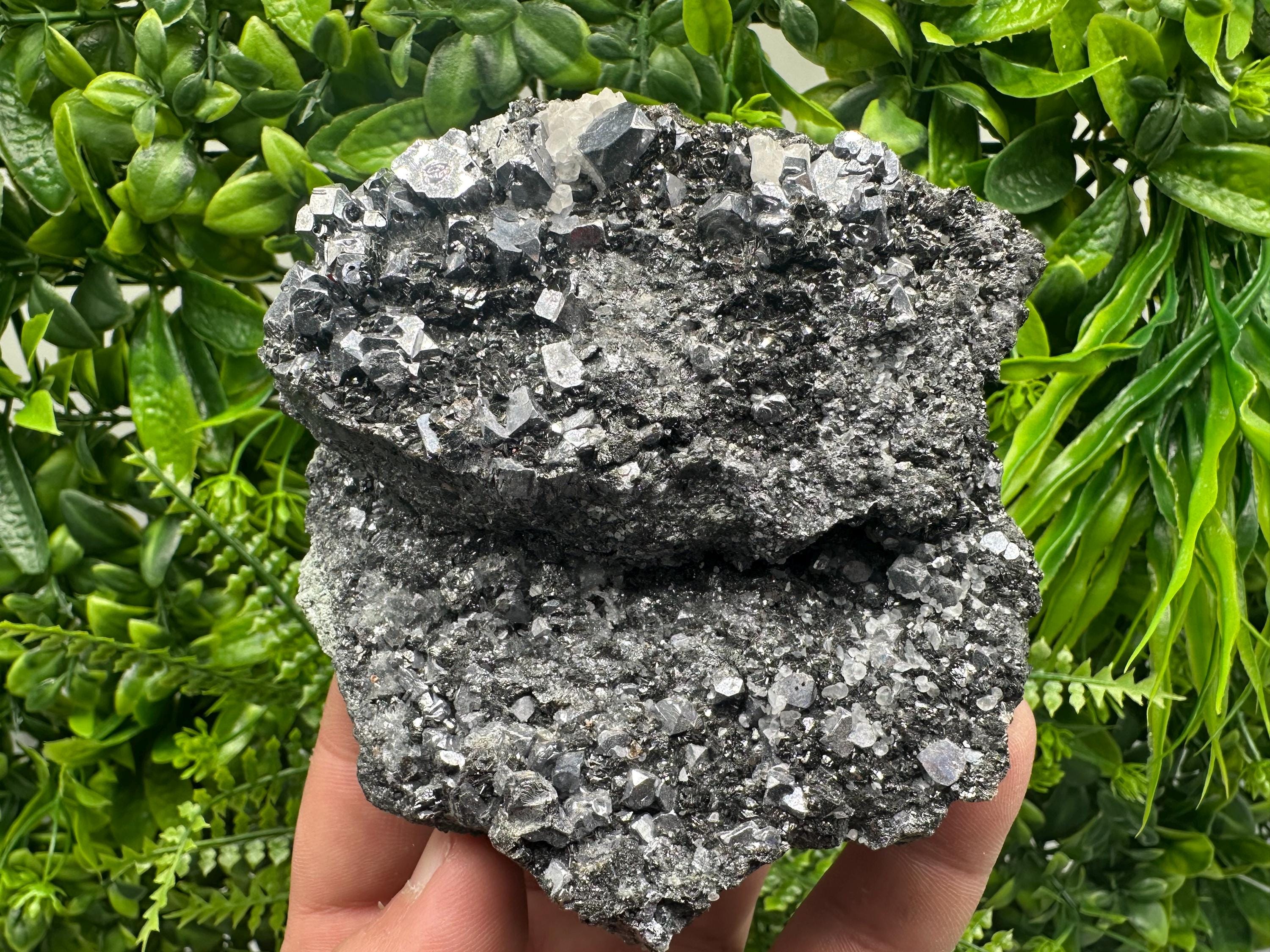 Galena Sphalerite Mineral Specimen on Matrix, Borieva Mine, Bulgaria