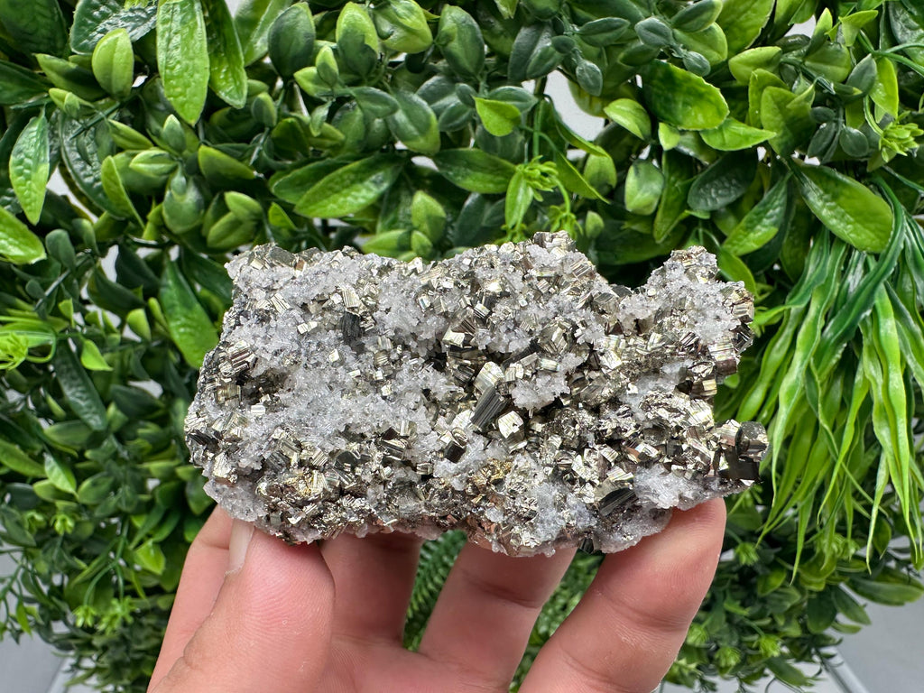 Stunning Pyrite on Quartz,Calcite from Borieva mine,Madan,Bulgaria,natural,collectible mineral specimen,home decor stone,collection crystal