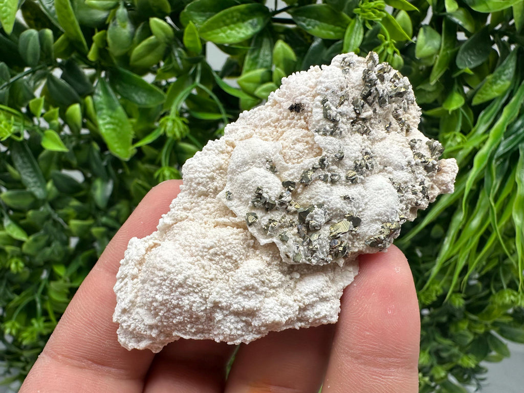 Chalcopyrite on Mangano Calcite: Rare Crystal Mineral Specimen, Bulgaria