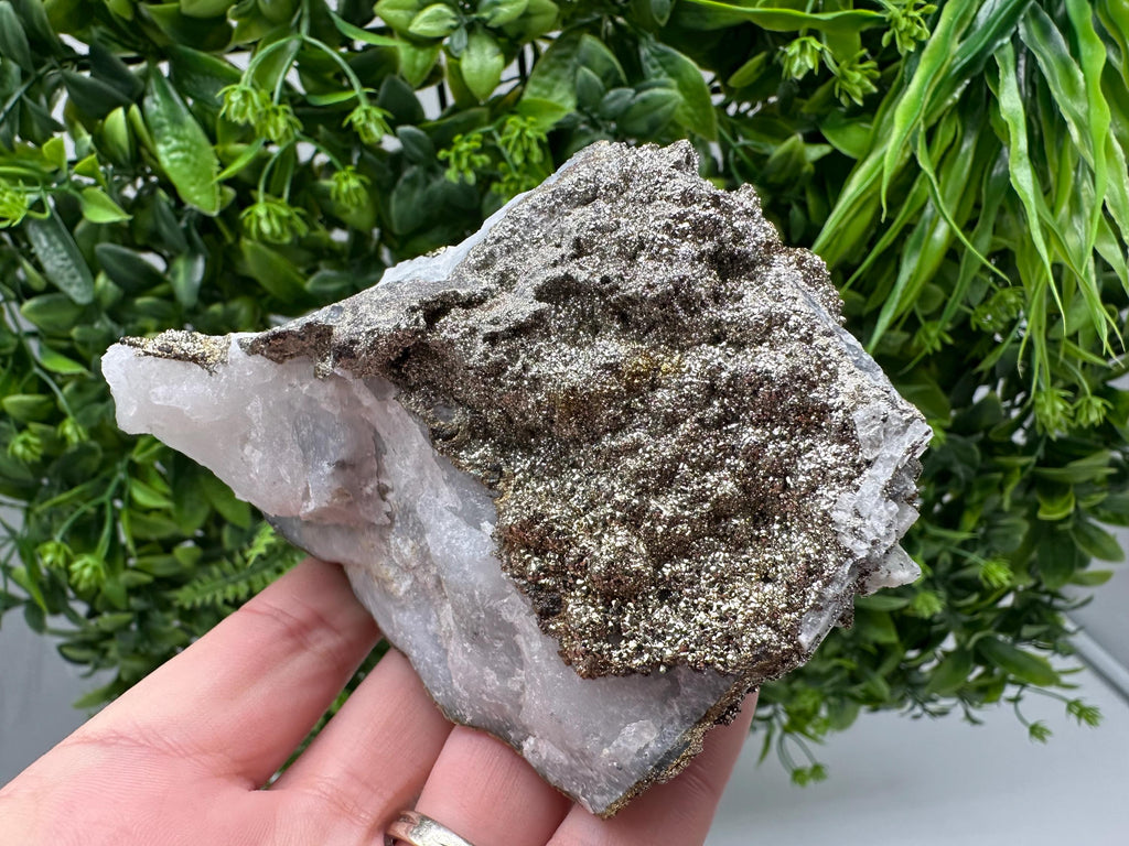 Marcasite Cluster on Chalcedony, Bulgaria Mineral Specimen