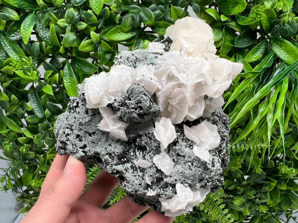 Calcite Quartz on Chlorite Matrix, Borieva Mine Mineral Specimen