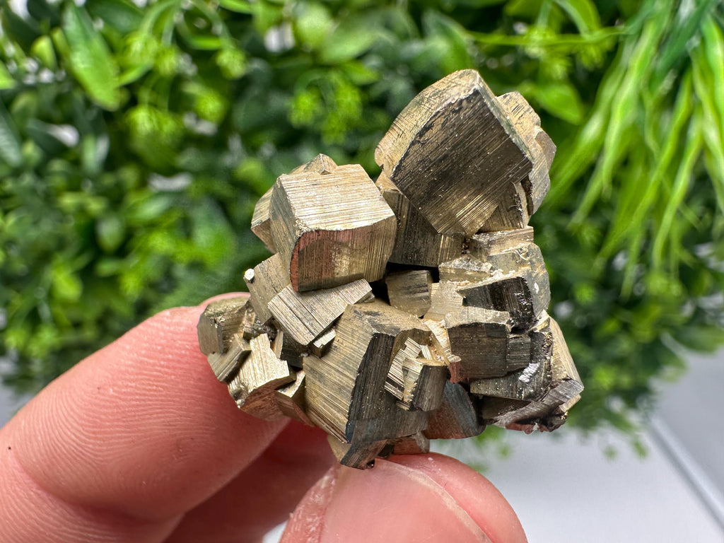 Rainbow Pyrite with Calcite, Natural Mineral Souvenir from Bulgaria