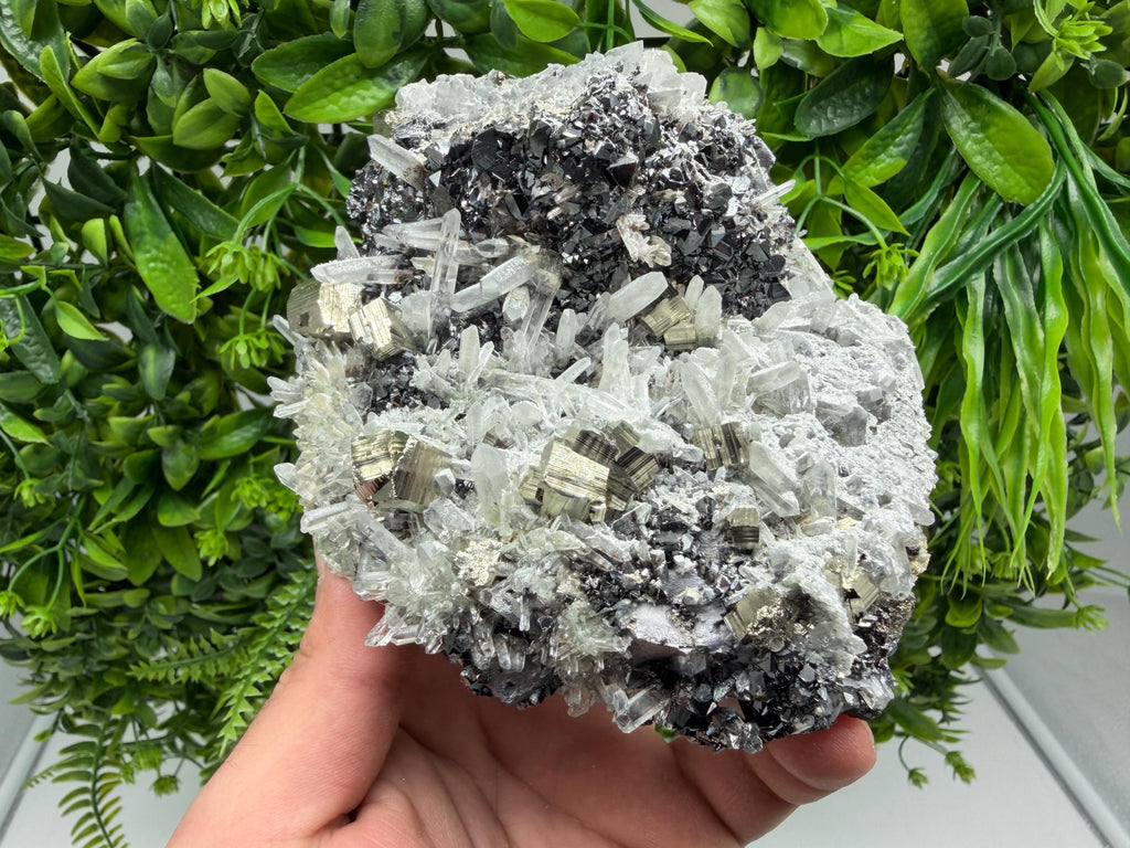 Pyrite Sphalerite Quartz  Mineral Specimen, Krushev dol Mine