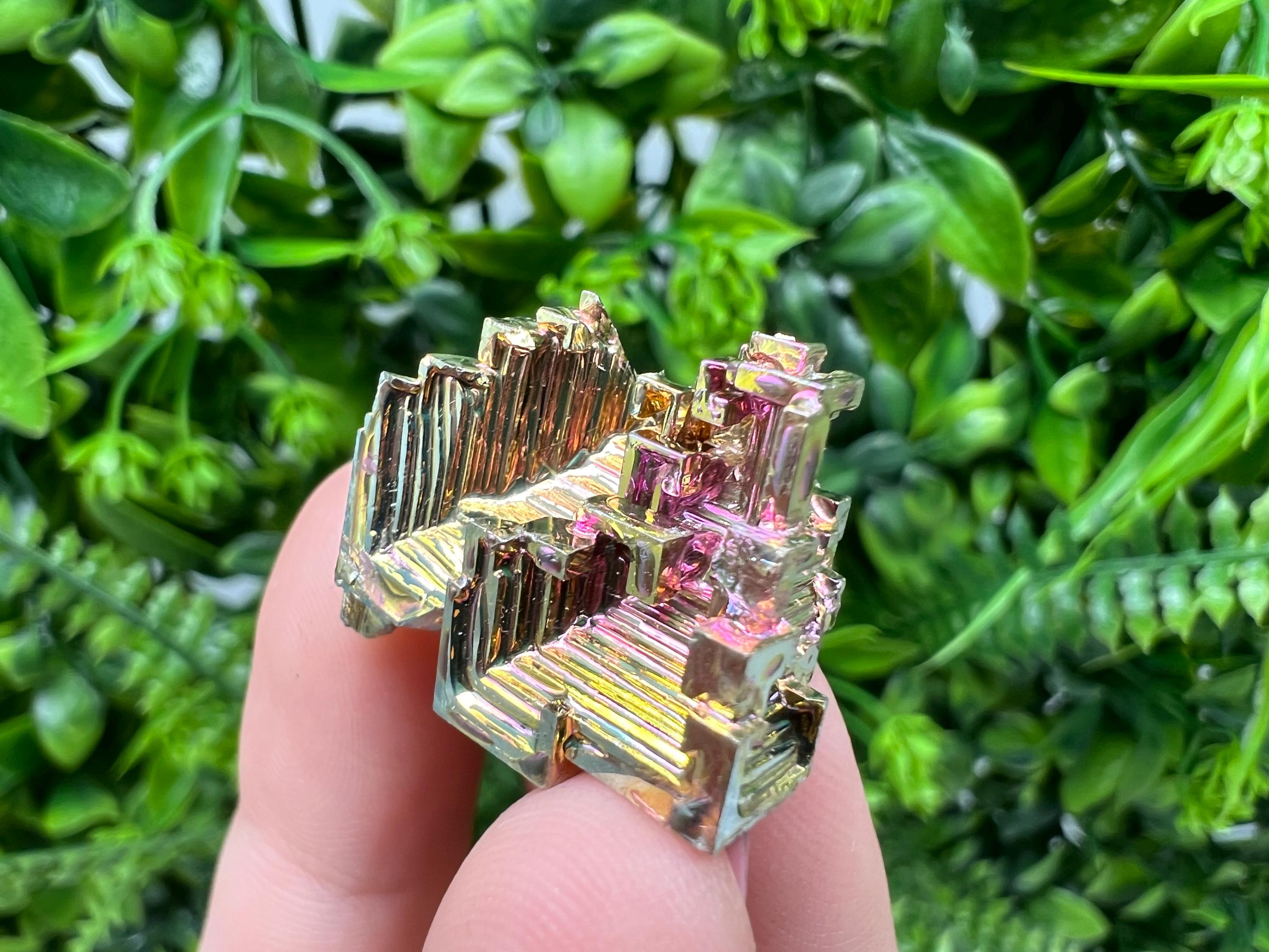 Rainbow Bismuth Crystal: Rare Gemstone Specimen, 13 grams