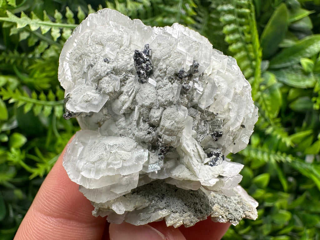 Calcite Pyrite Galena Mineral Cluster on Quartz, Borieva Bulgaria
