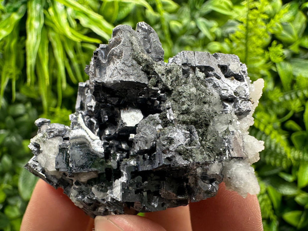 Skeletal Galena, Pyrite, Calcite Mineral Specimen, Bulgaria