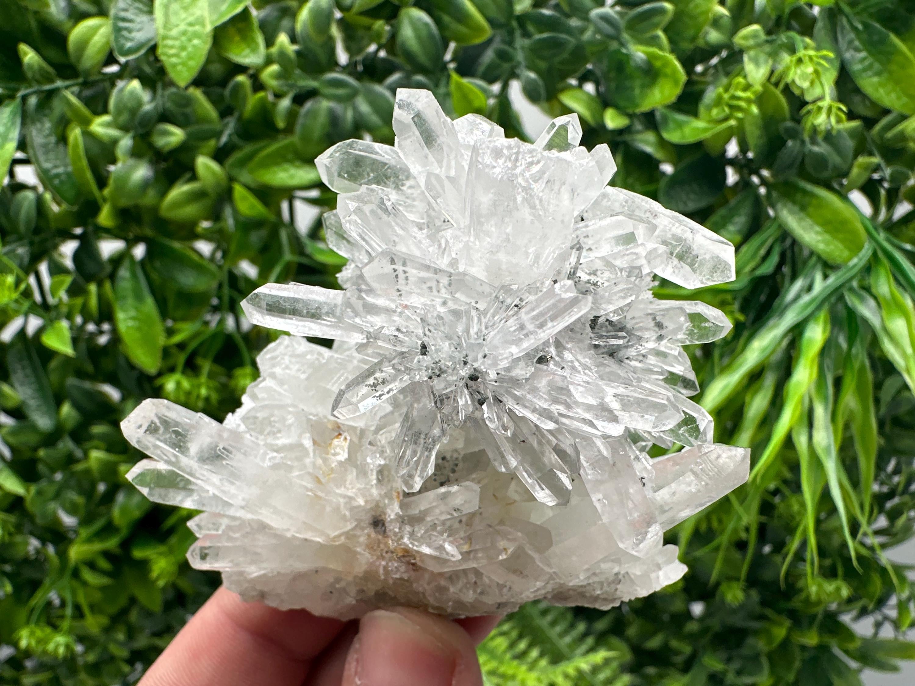 Green Quartz Specimen: Chlorite and Sphalerite Inclusions, Madan Bulgaria