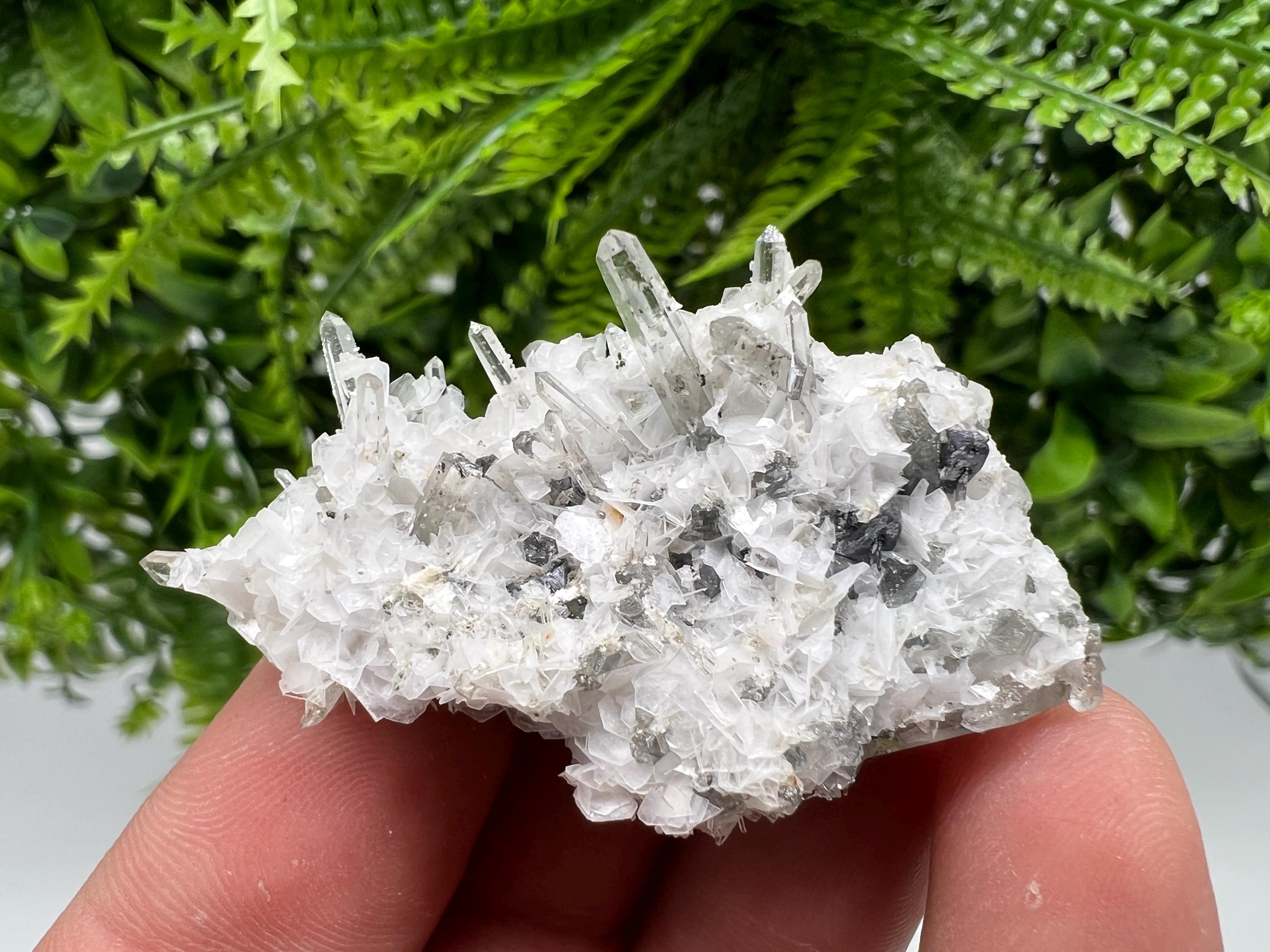 Calcite Quartz on Chlorite Matrix, Borieva Mine Mineral Specimen
