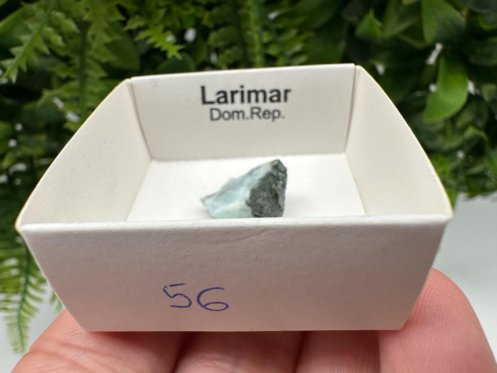 Rare Raw Larimar Specimen: Dominican Republic Crystal BOX 4/4 cm