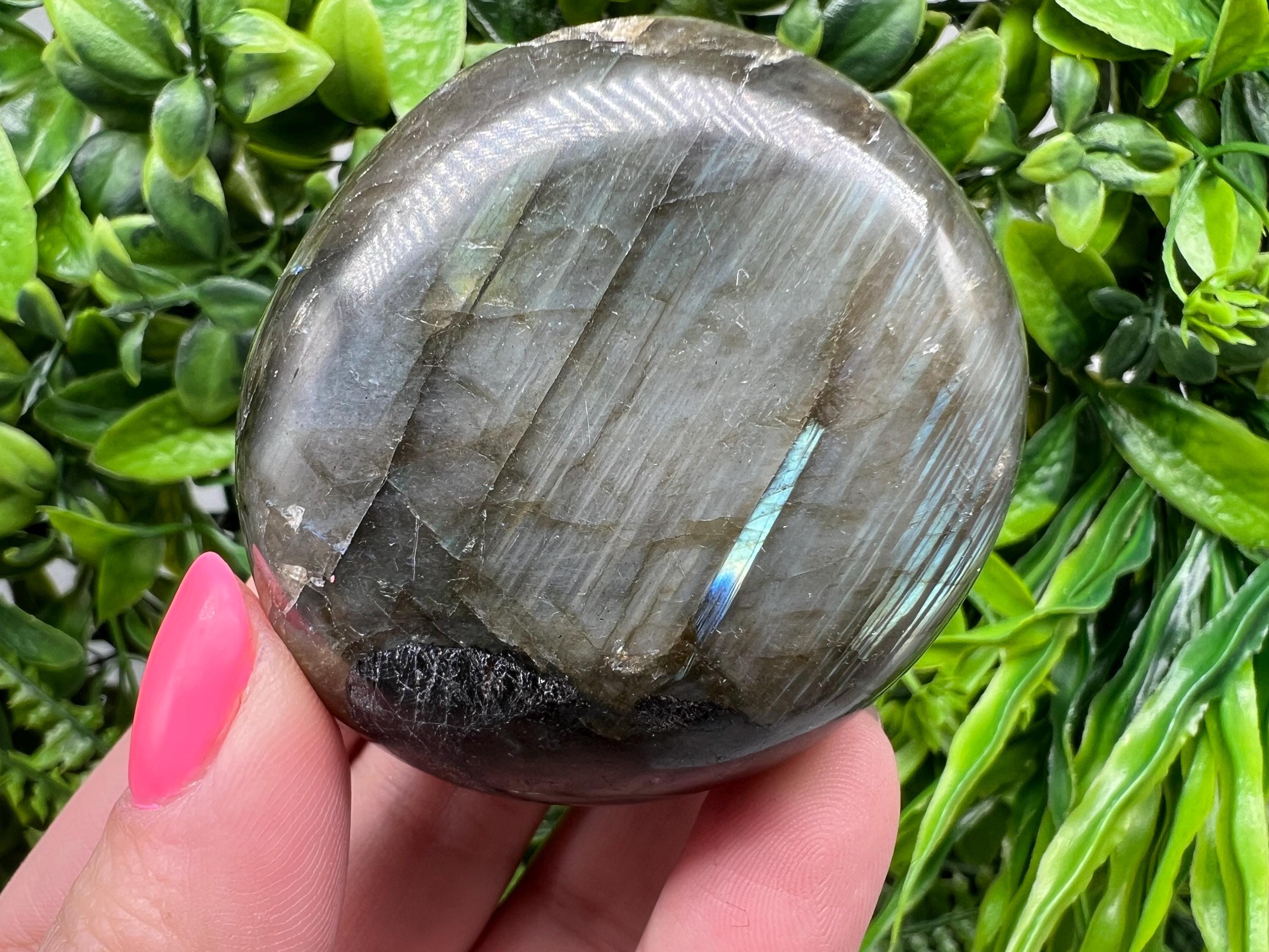 Polished Labradorite Crystal Decor Slab: Rainbow Multifire Stone
