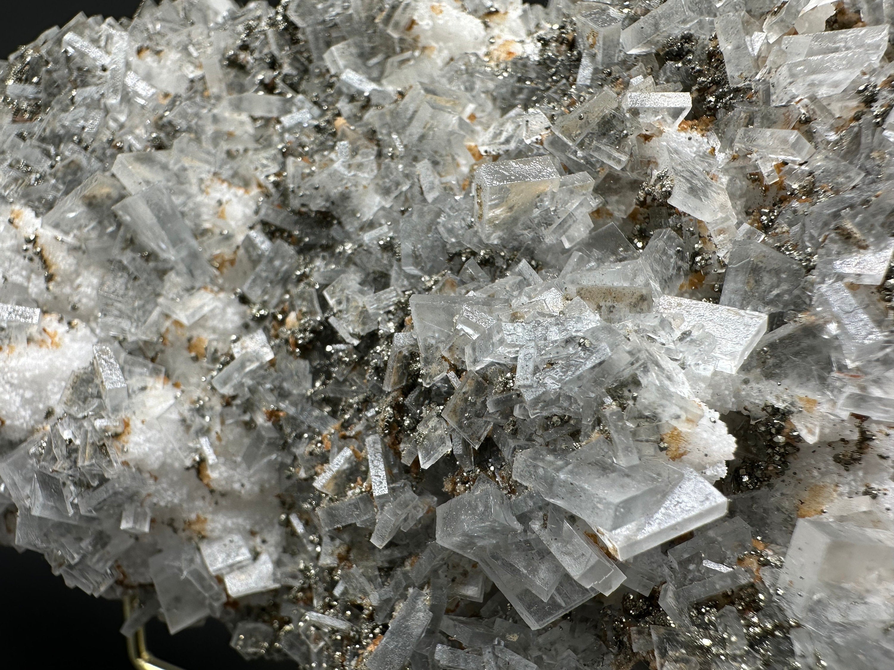 Barite with Pyrite on Chalcedony, Androvo Mine, Bulgaria