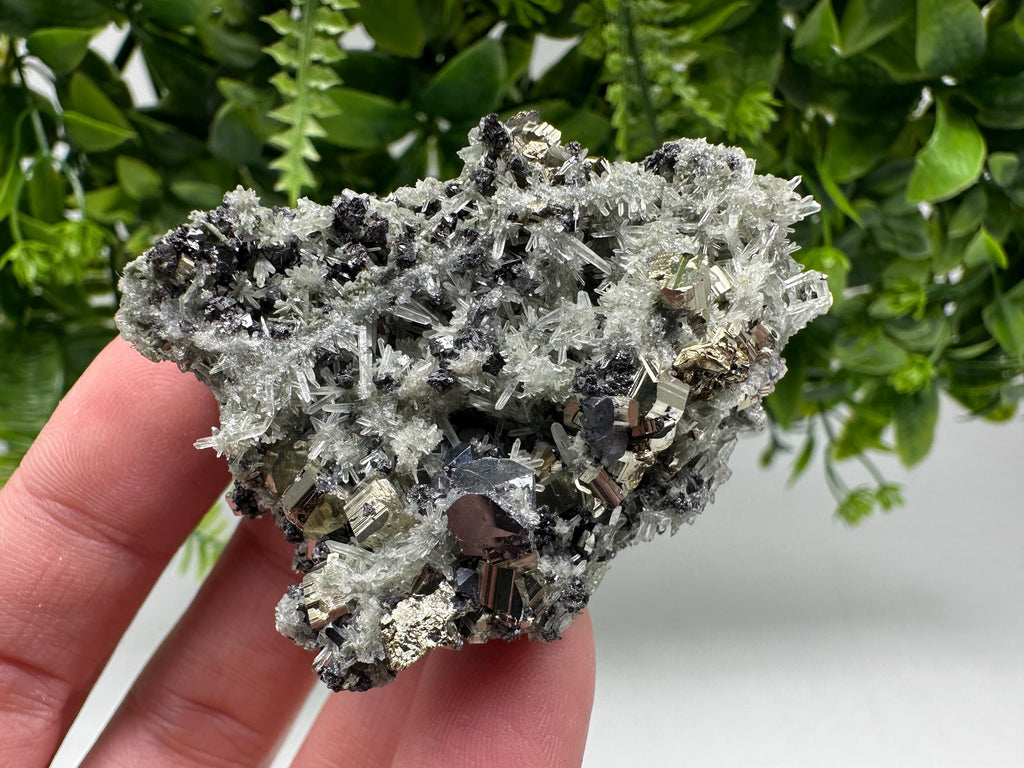 Stunning Pyrite on Quartz,Calcite from Borieva mine,Madan,Bulgaria,natural,collectible mineral specimen,home decor stone,collection crystal