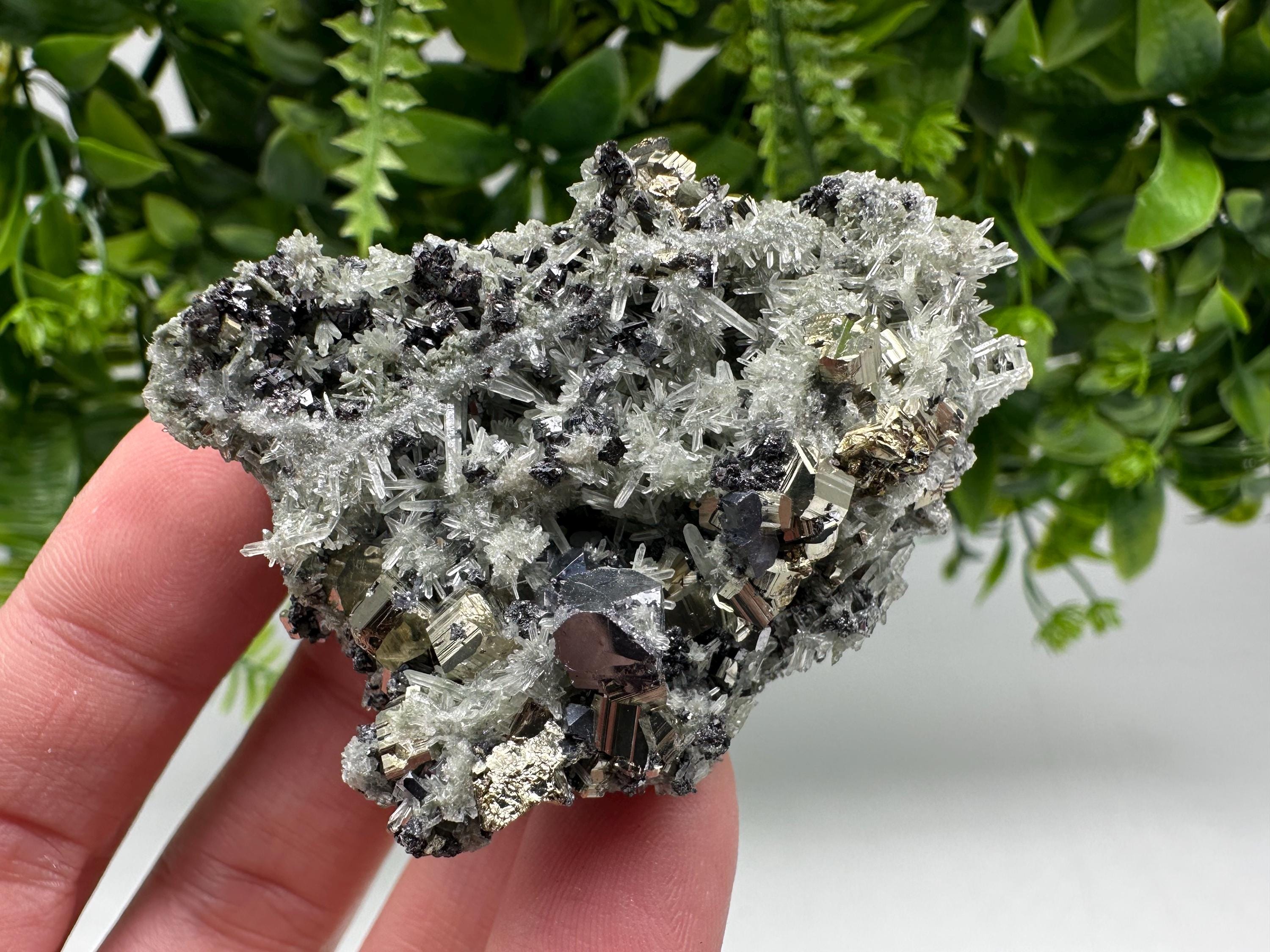 Stunning Pyrite on Quartz,Calcite from Borieva mine,Madan,Bulgaria,natural,collectible mineral specimen,home decor stone,collection crystal