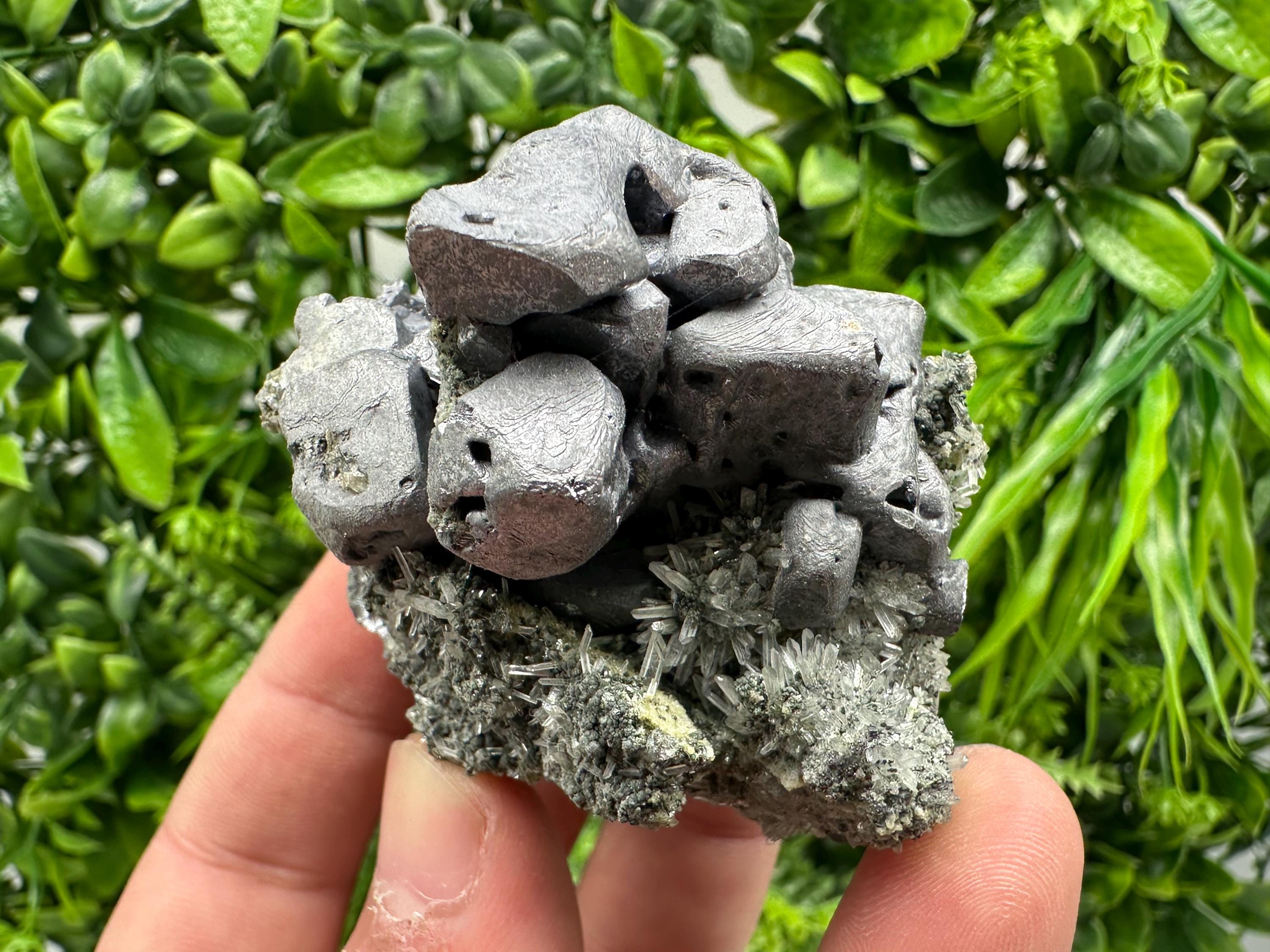 Wonderful shiny Galena on Quartz from Borieva mine,Bulgaria natural mineral,collection specimen,rare ceystal,gift,home decor stone,collect