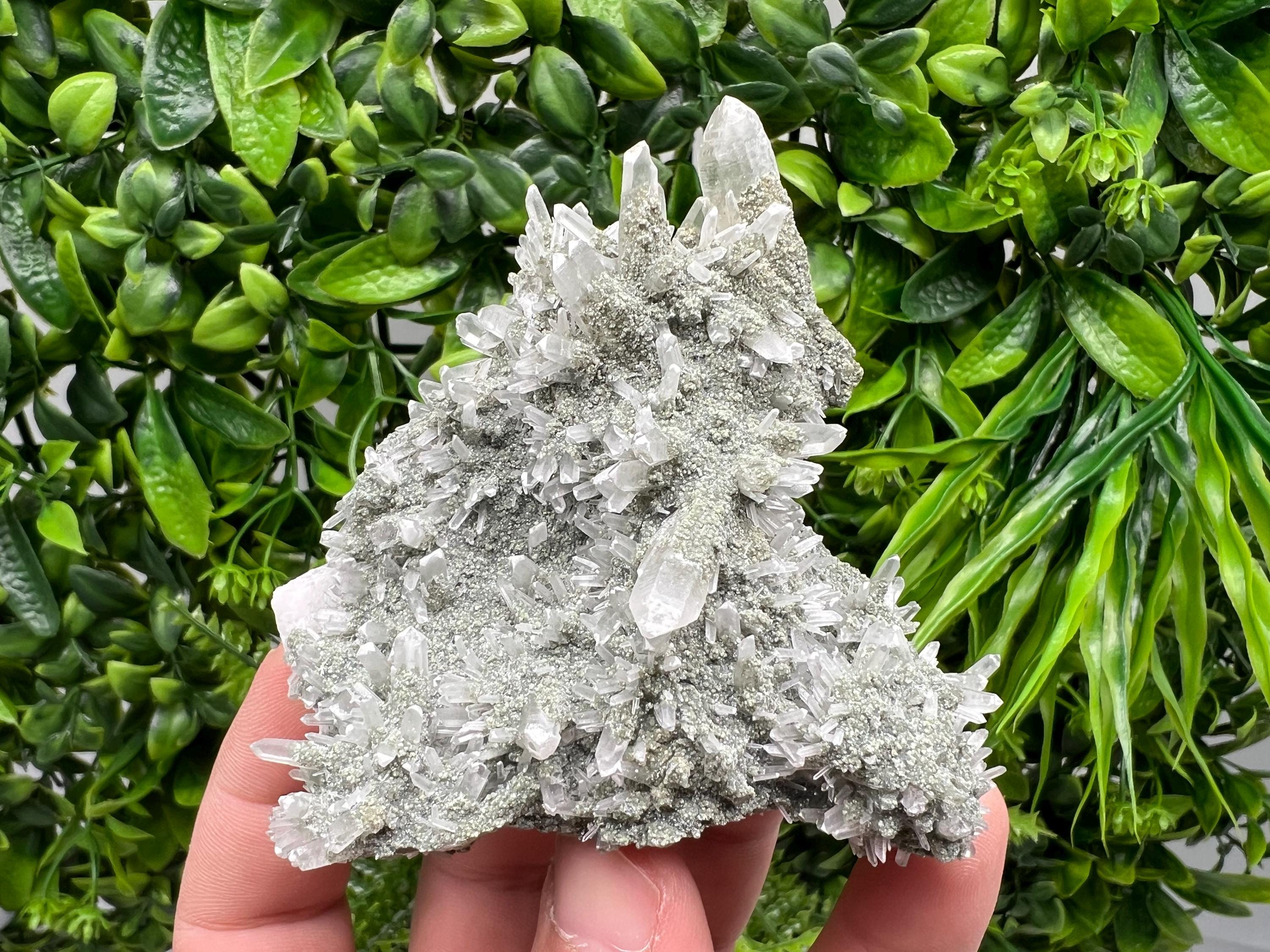 Green Quartz Specimen: Chlorite and Sphalerite Inclusions, Madan Bulgaria