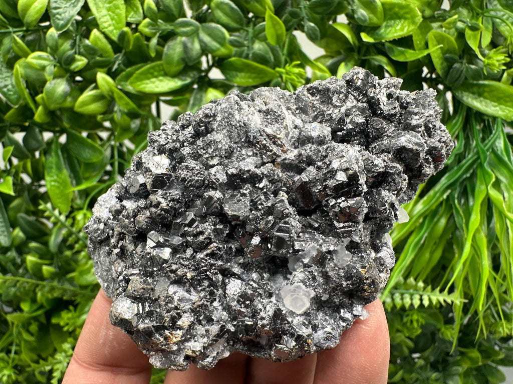Sphalerite on Green Quartz, Borieva Mine Mineral Specimen