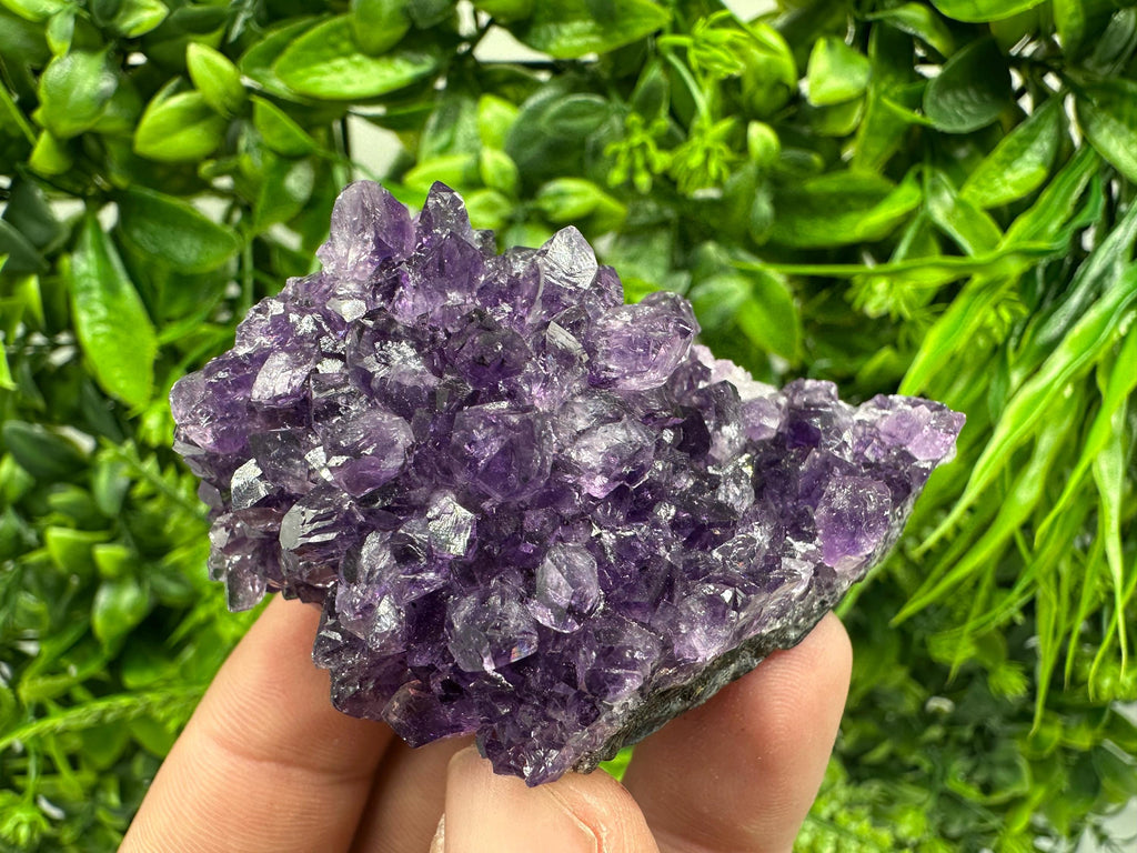 Natural Purple Amethyst Cluster from Uruguay: Home Decor Crystal