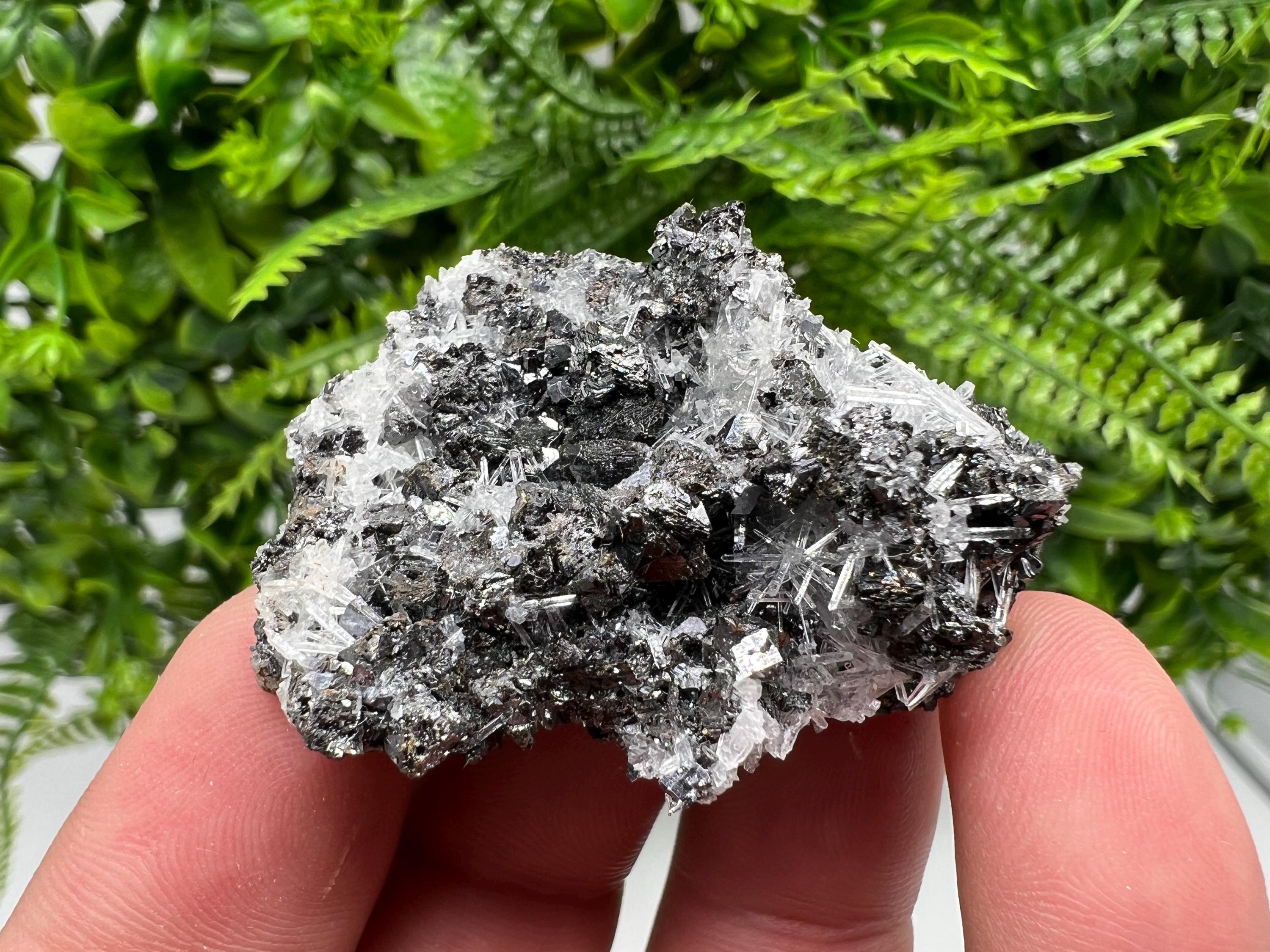 Calcite Sphalerite Galena on Quartz, Borieva Mine Mineral Specimen