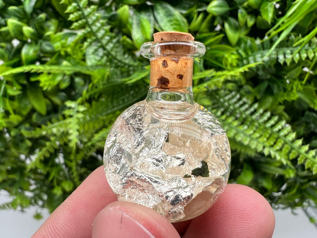 Silver Flakes Specimen Bottle, Home Decor, Souvenir