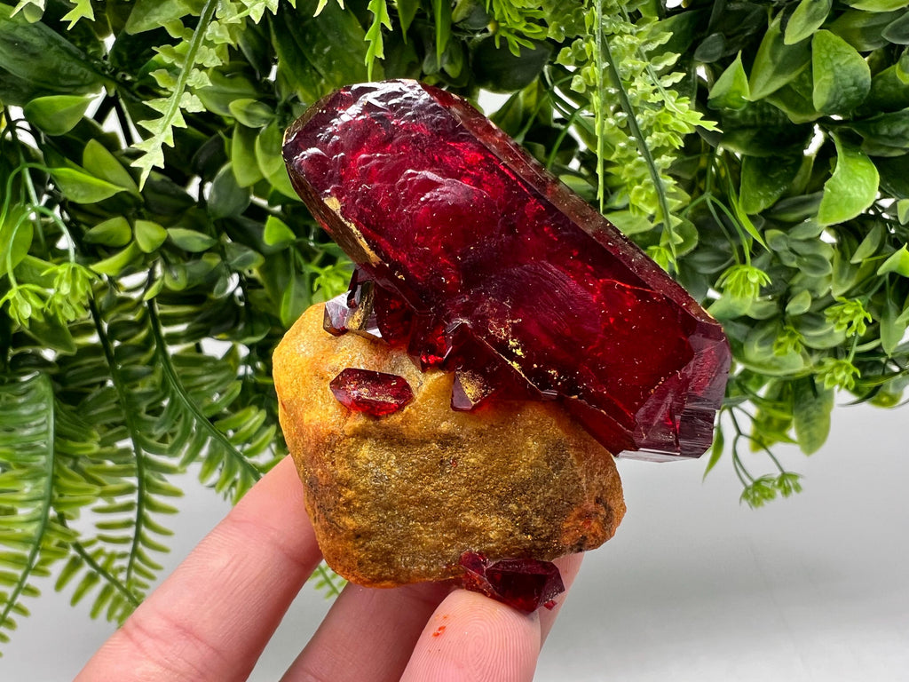 XXL Lab-Grown Pruskite Ruby Crystal on Matrix, Poland