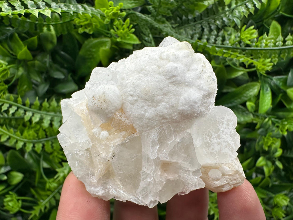 Apophyllite Stilbite on Chalcedony, Natural Crystal Mineral Specimen