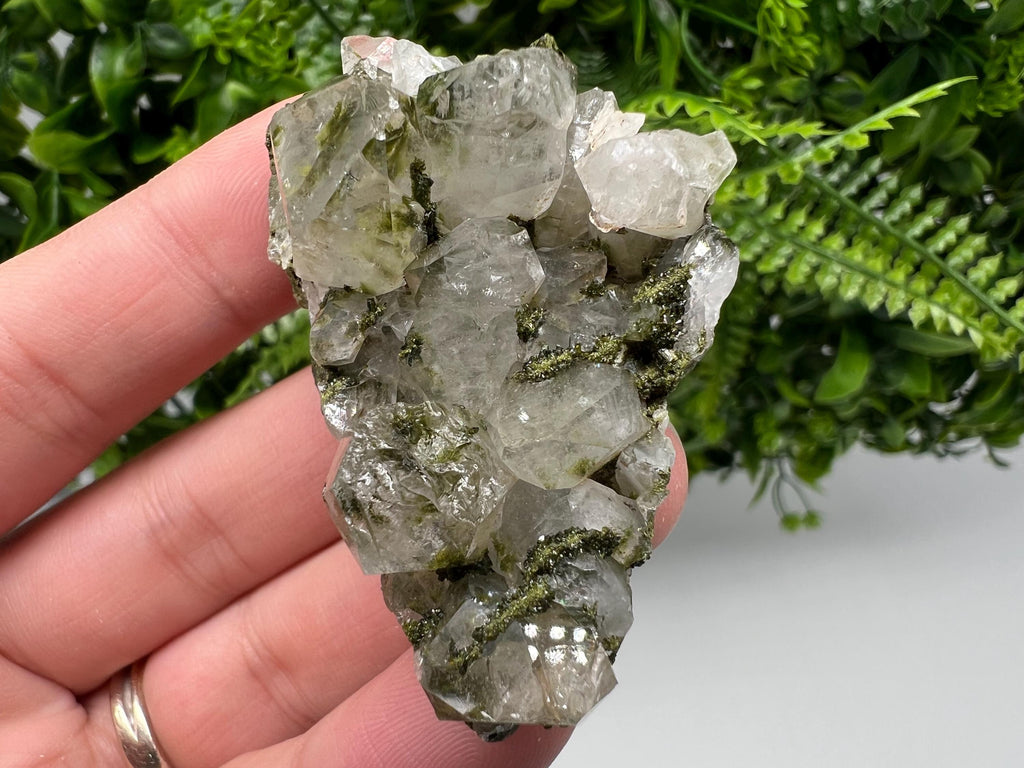 Epidote with Quartz Mineral Specimen, Hakkari Turkey
