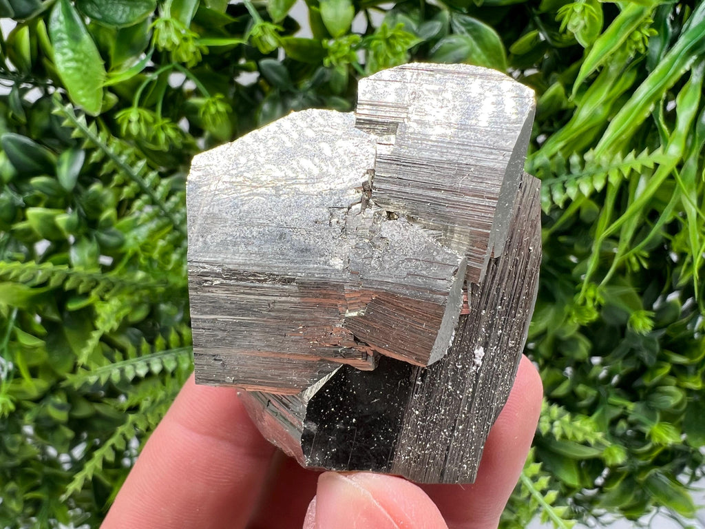 Red Rainbow Pyrite Hematite Cluster: Borieva Mine, Bulgaria
