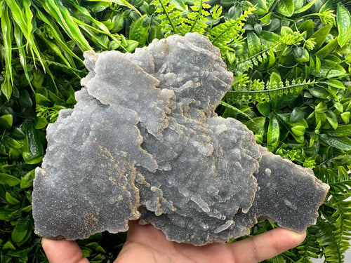 Blue Chalcedony Quartz with Chlorite Inclusions: Bulgarian Crystal Decor