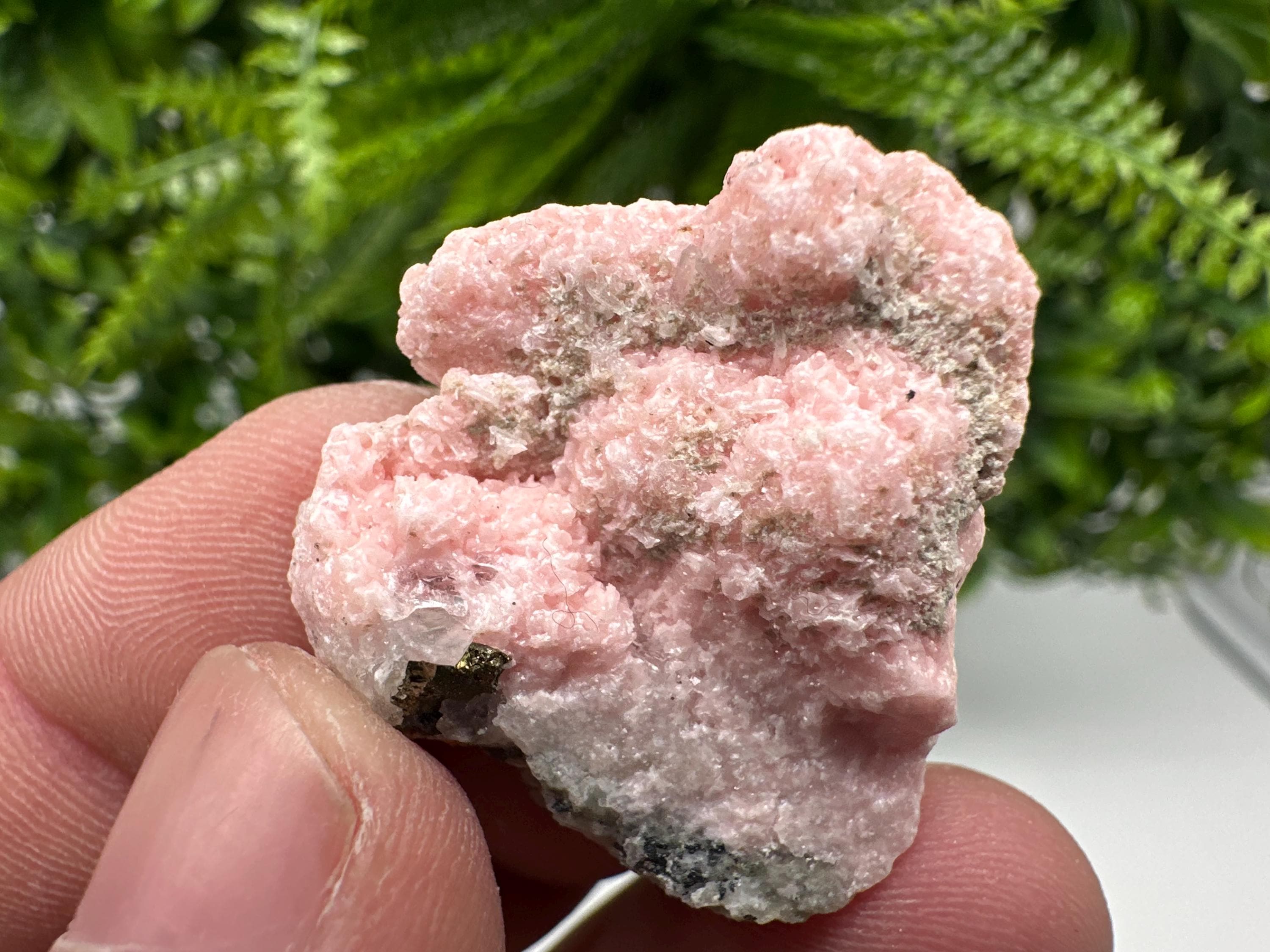Rhodochrosite on Quartz, Starnica Mine, Bulgaria Mineral Specimen