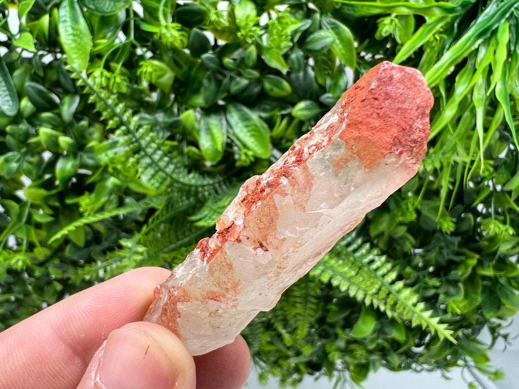 Moroccan Red Phantom Quartz, Hematite Quartz, Natural Crystal Specimen
