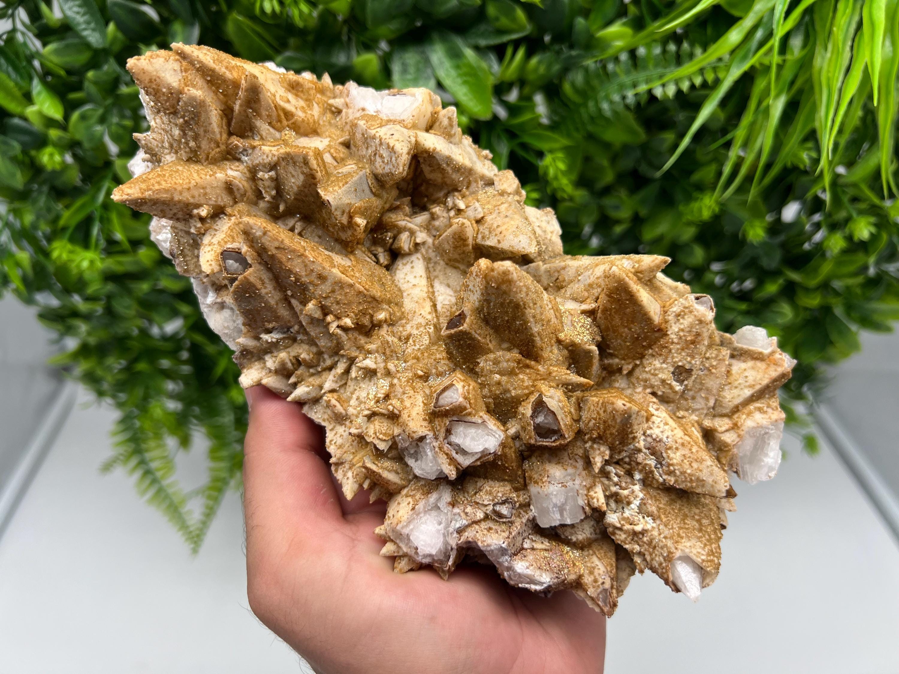 Stunning Brown Rhodochrosite on Calcite,Chalcedony,from Djurcovo mine,Bulgaria,natural collection mineral specimen,home decor crystal,gift