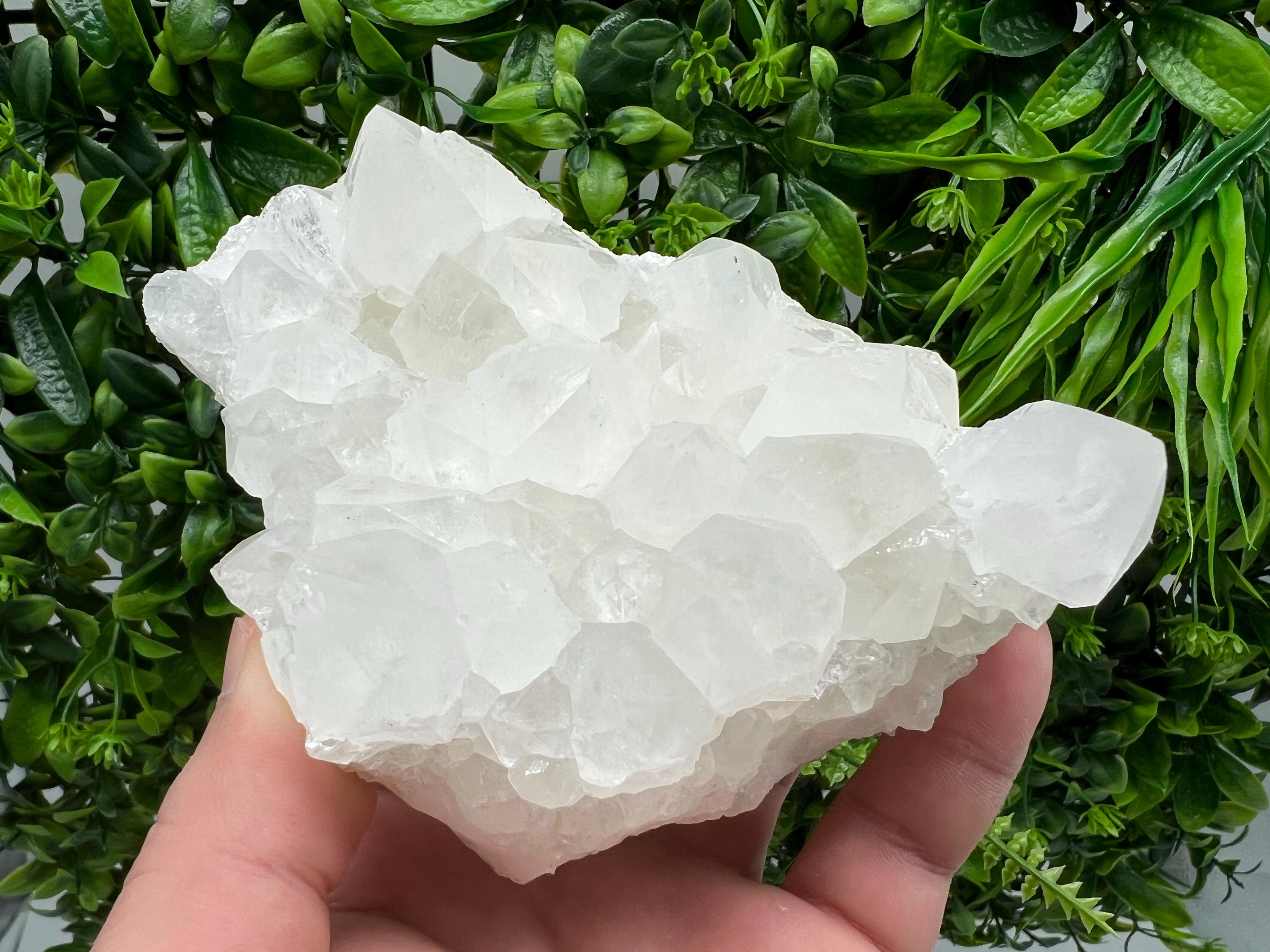 Transparent Chlorite Quartz Cluster, Madan Bulgaria Mineral Specimen