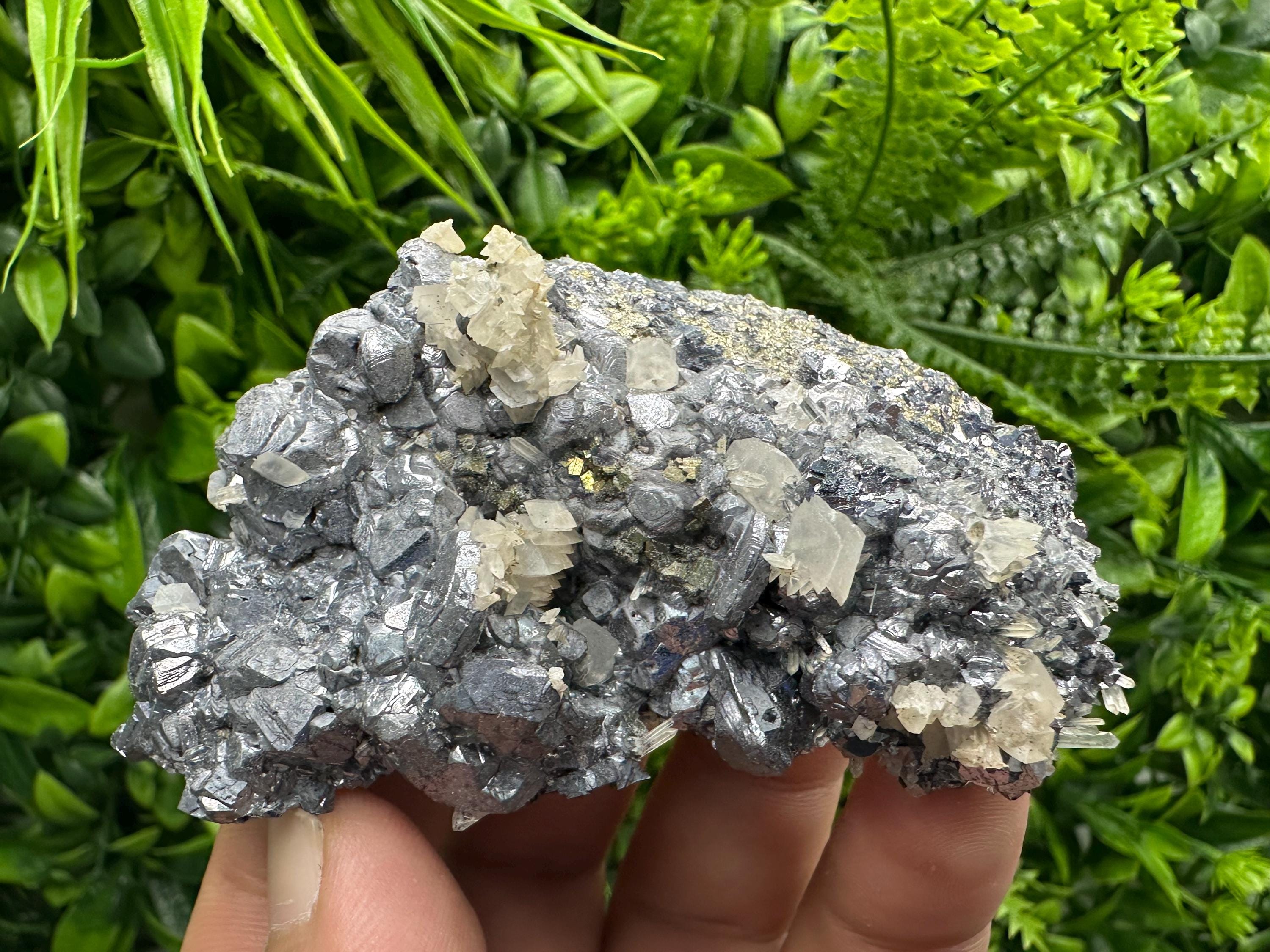 Galena Spinel with Quartz Calcite, Borieva Bulgaria Mineral Specimen