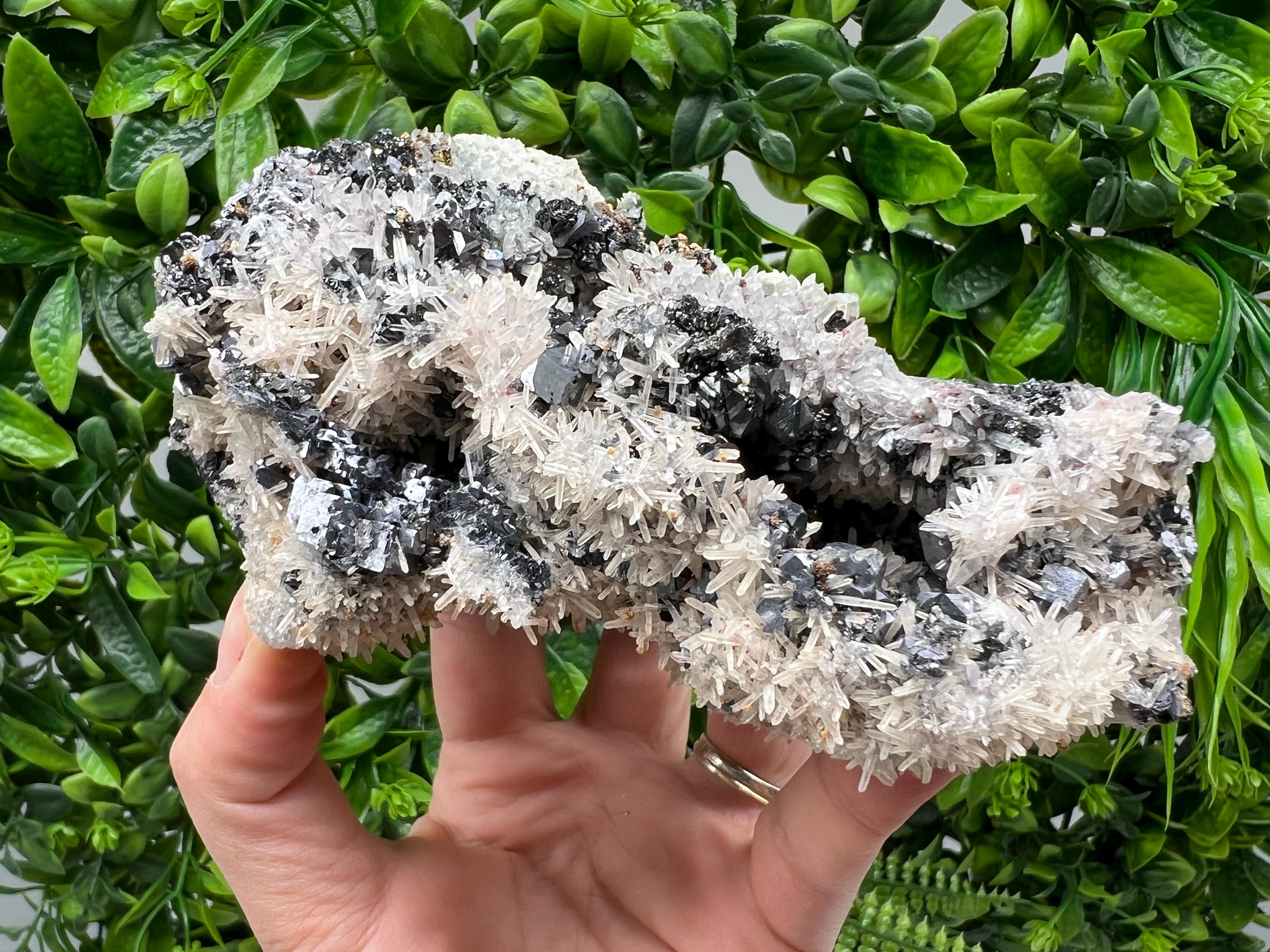 Galena Cluster with Siderite and Quartz, 9th September Mine, Bulgaria