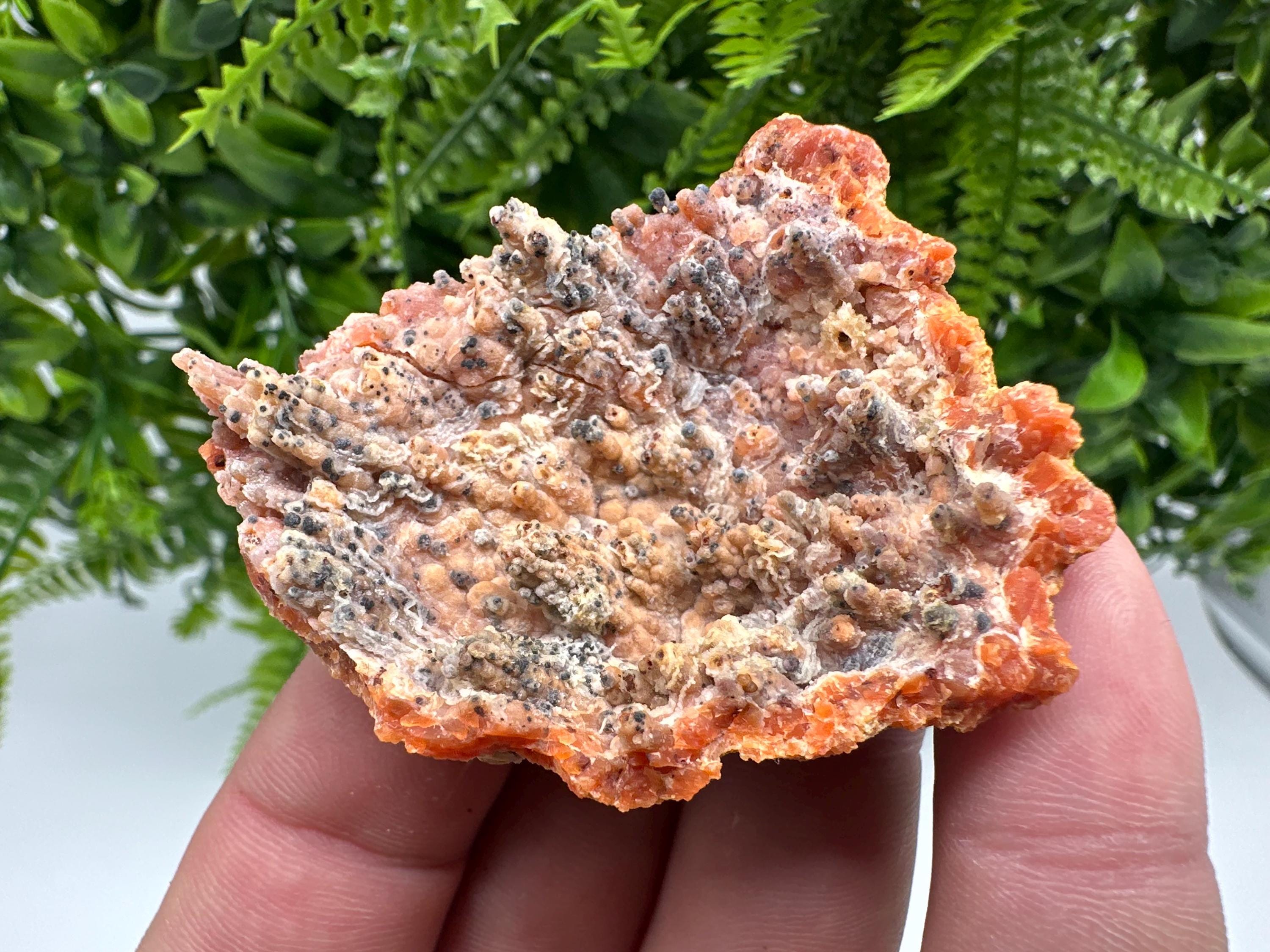 Moroccan Red Chalcedony Crystal Specimen: Rare Mineral Gift